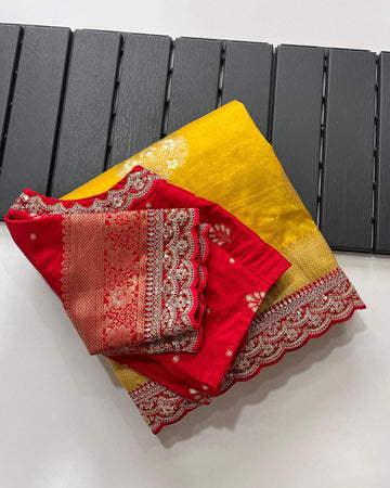 Premium Dola Silk Sarees with Unstitched Blouse