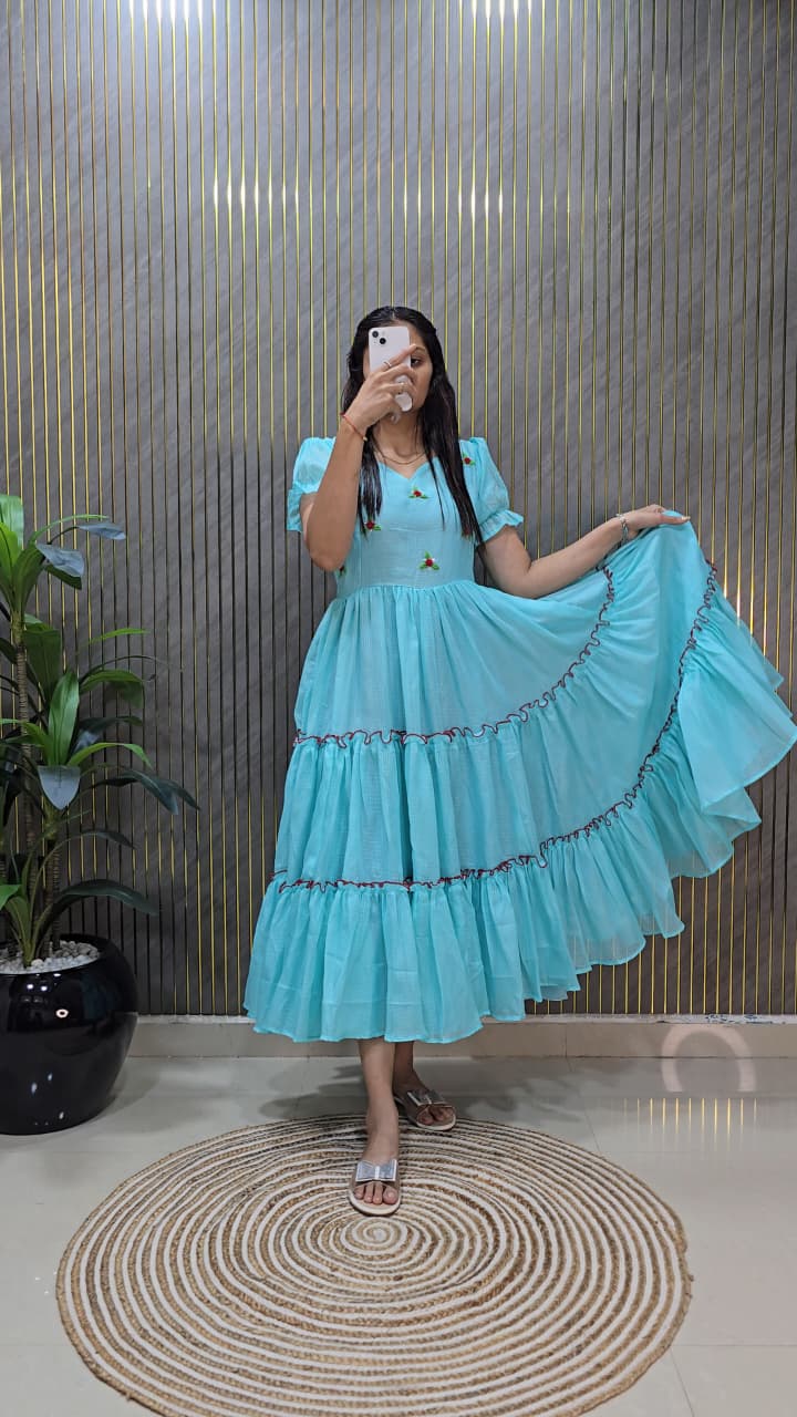Premium Kota Check Silk Gowns