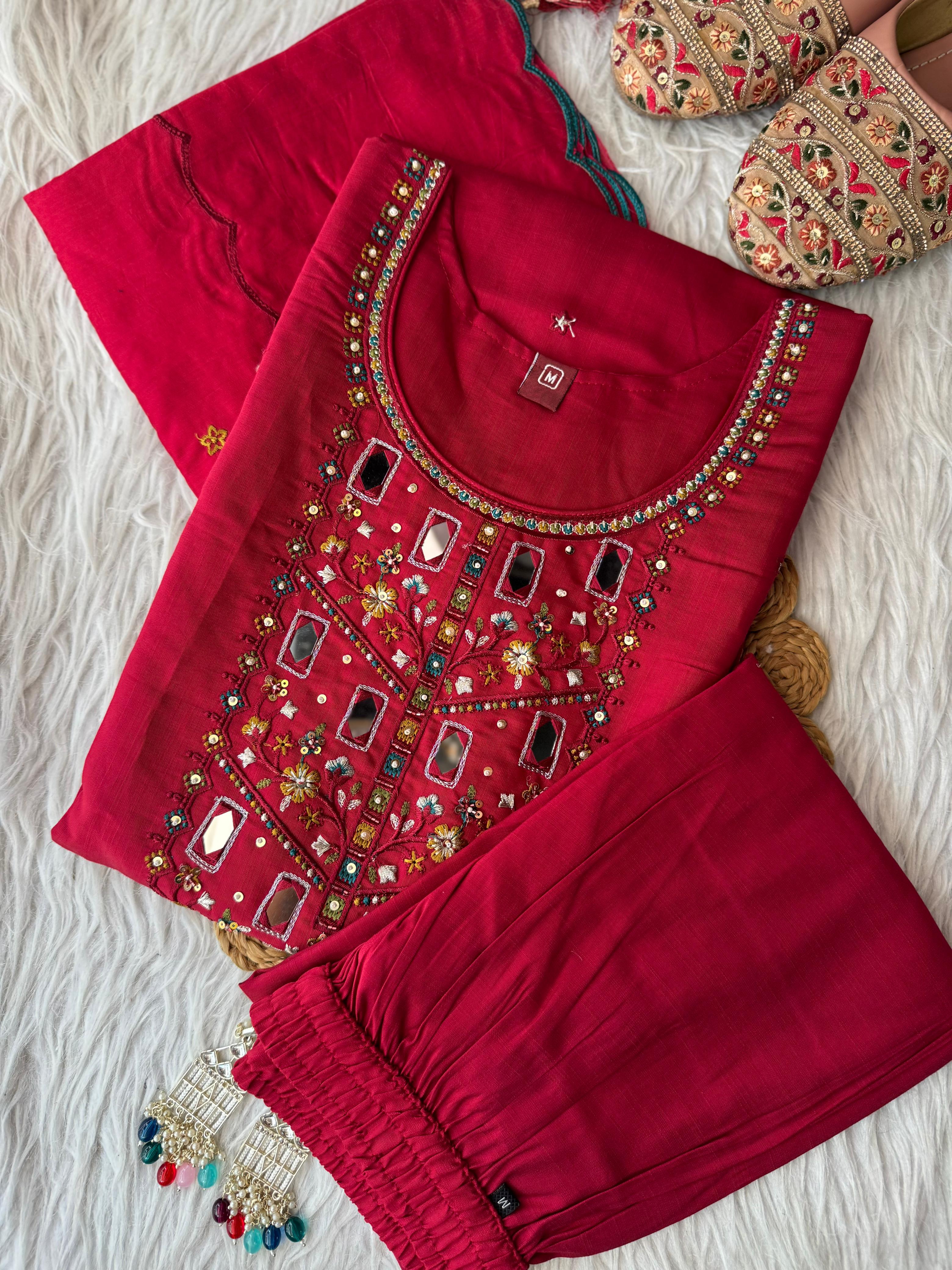 Premium Silk Cotton Kurti Sets