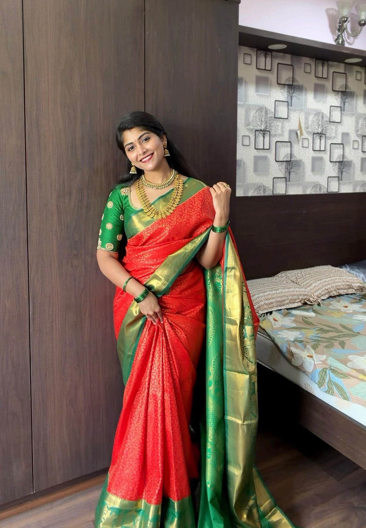 Sravanamasam special Semi Kanchipattu Sarees