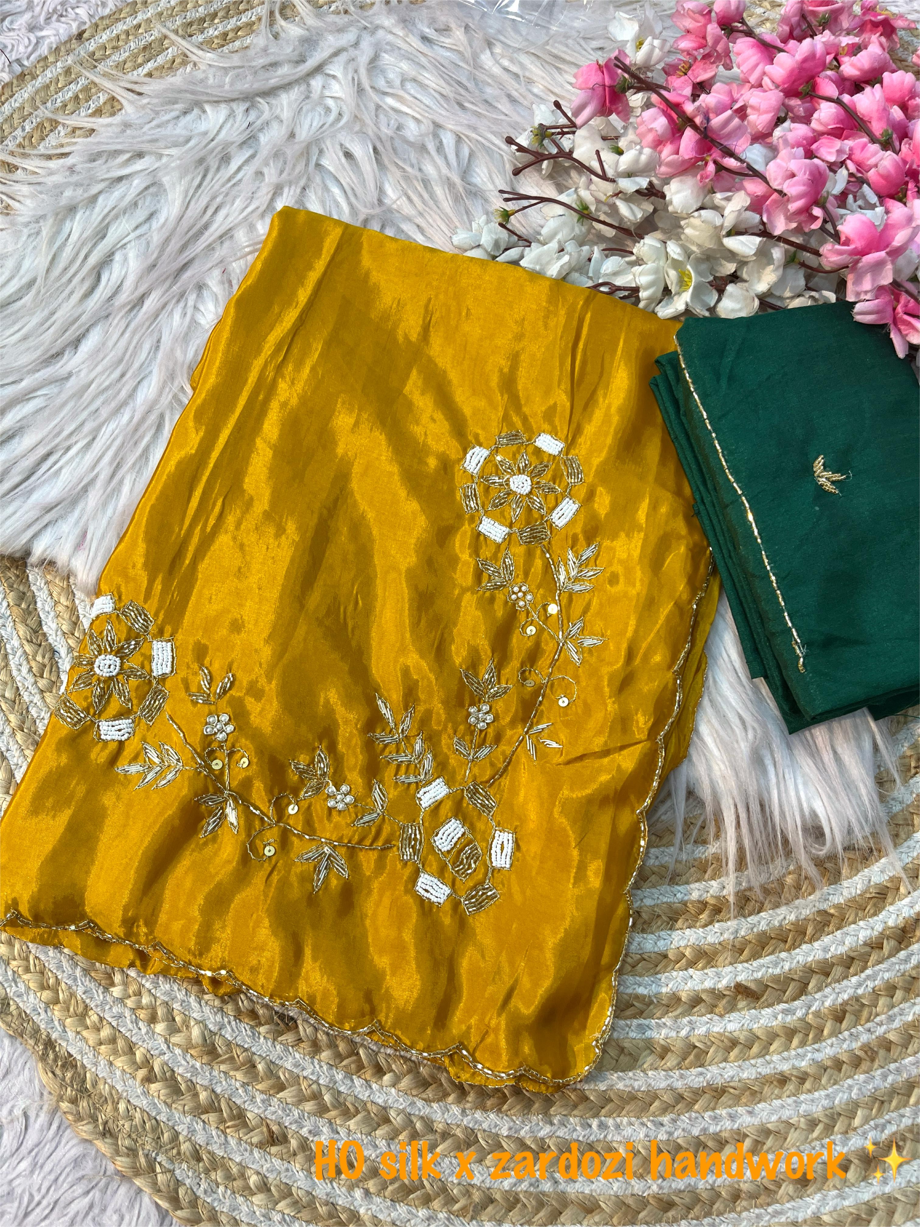 Premium Zardozi Handwork Sarees