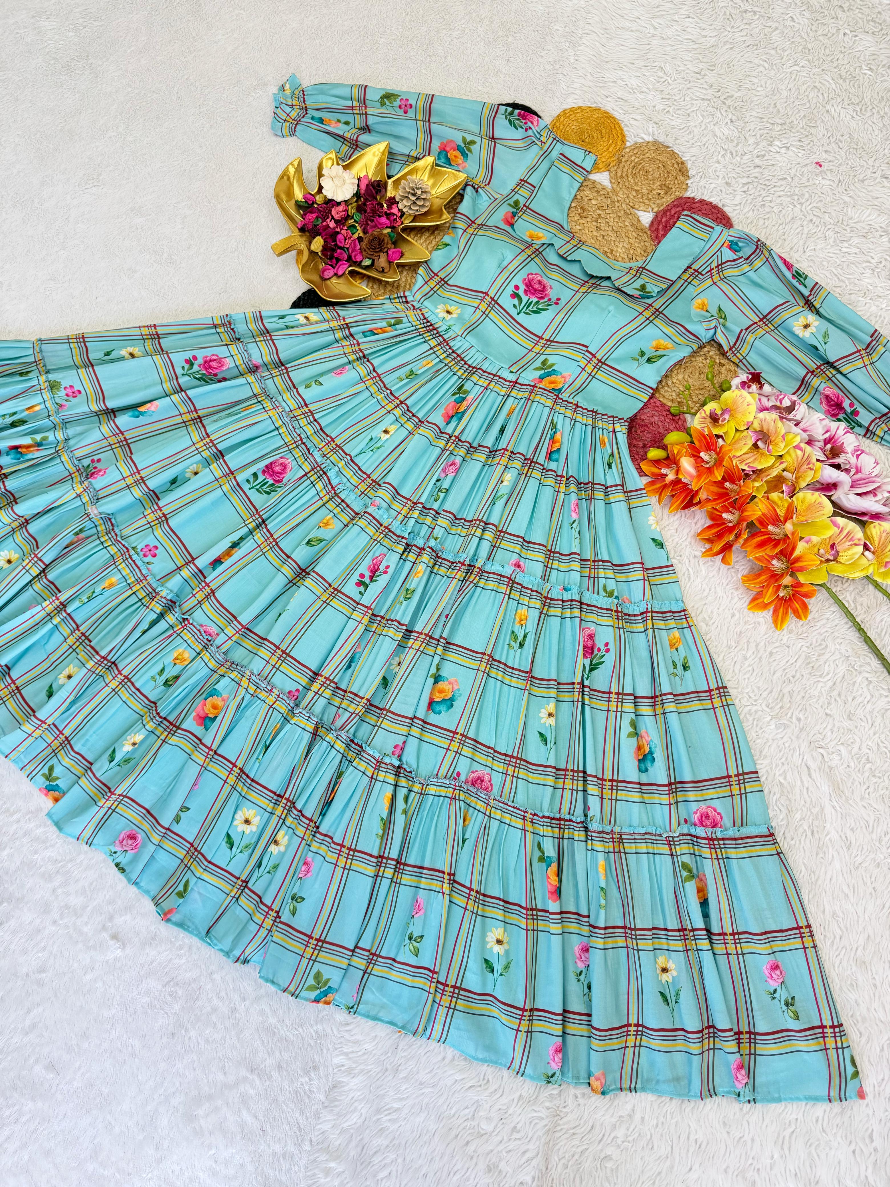 Pure Mul Chanderi Frocks