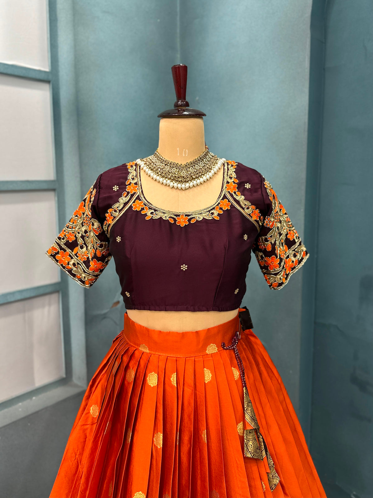 Exclusive Pure Kanjivaram silk full stiched Lehenga