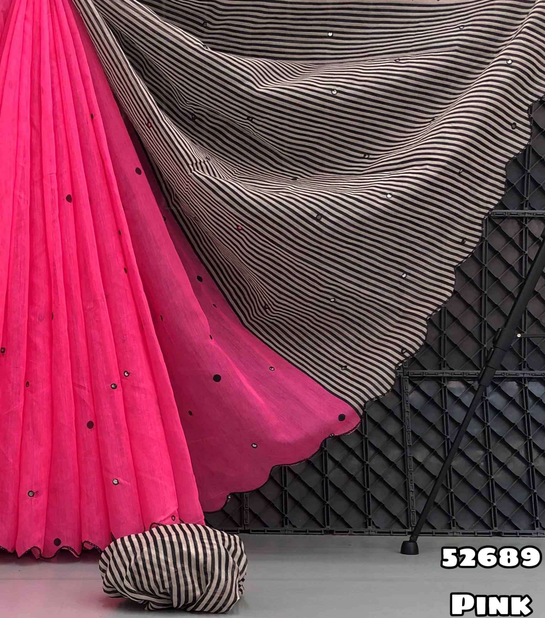 Soft Chanderi Saree with Embroidery Work