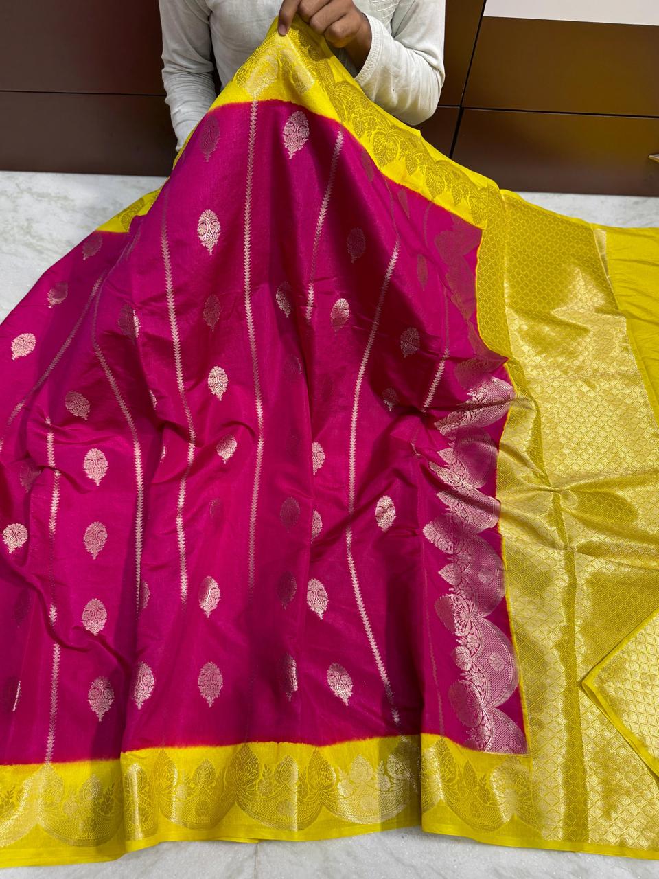 Banarasi Dyble Dupion Soft Silk Sarees