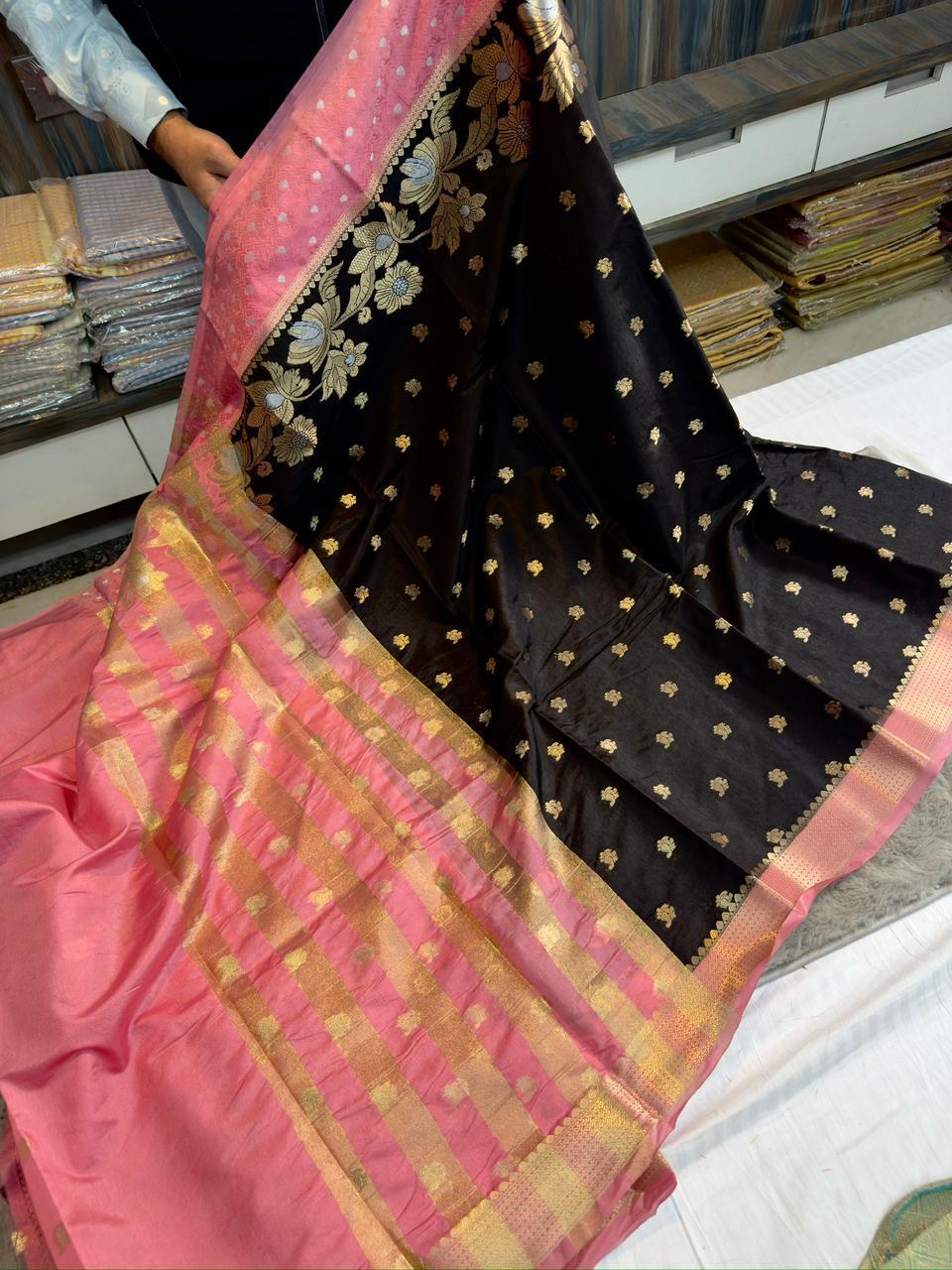 Premium Banarasi Dyble Dupion Soft Silk Sarees