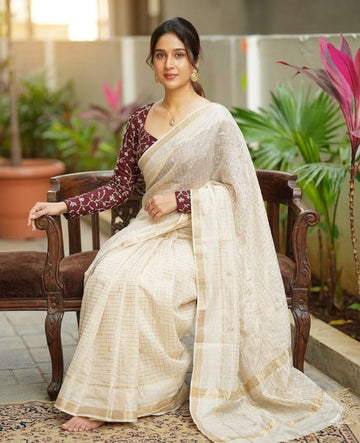 Viscose Georgette Saree With Designer Blouse