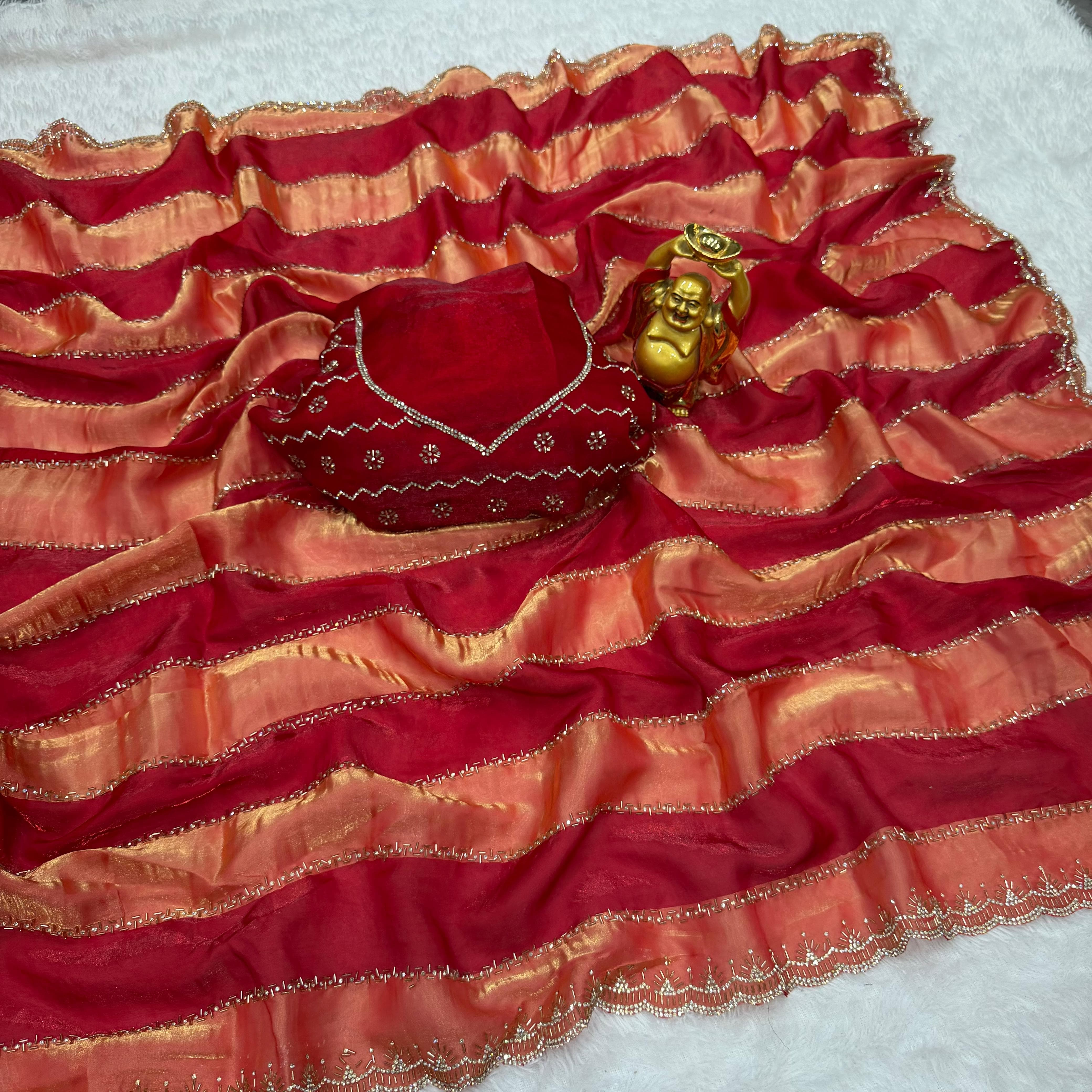 Premium Space Silk Sarees with Jarkhan Work