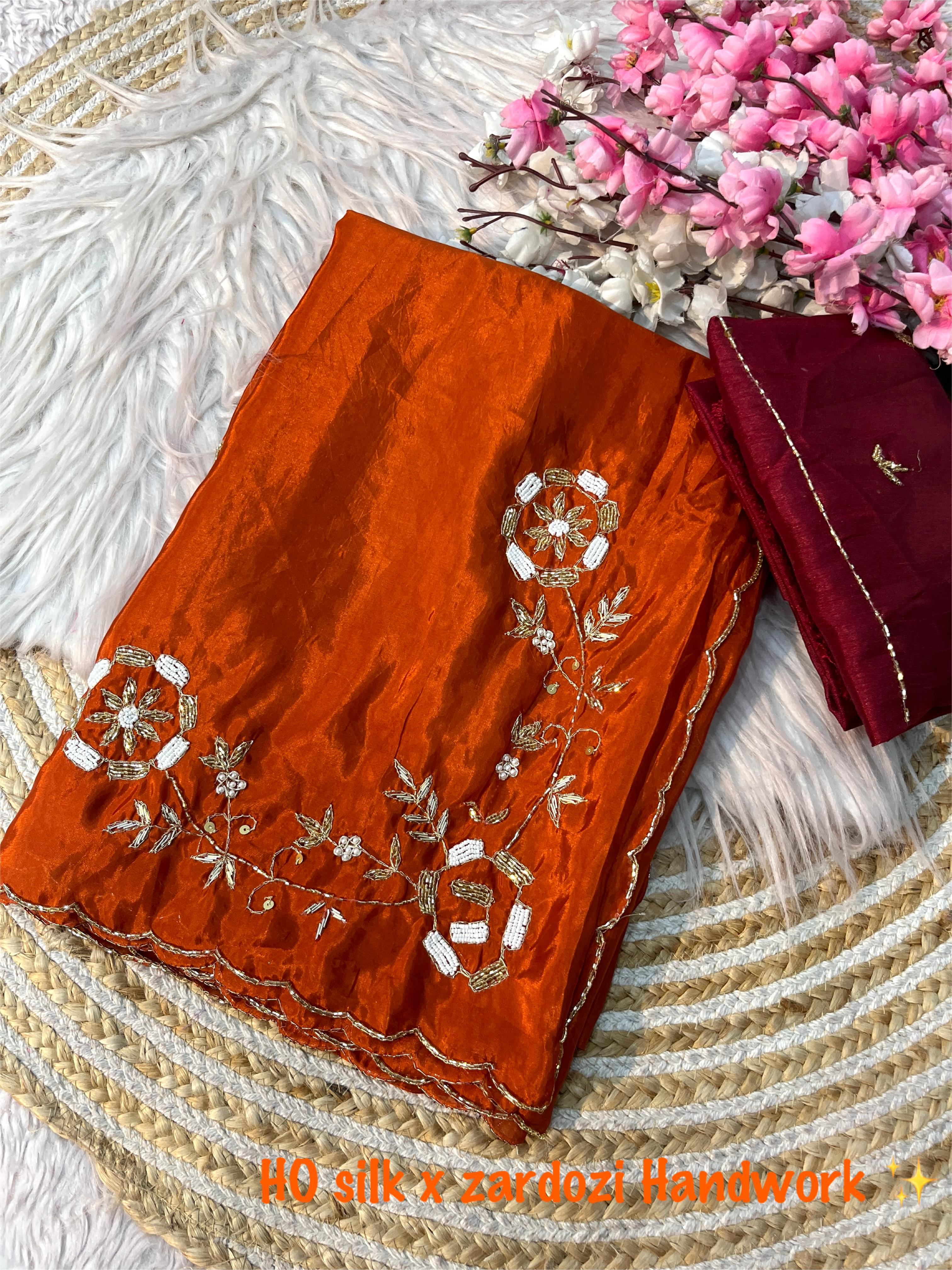 Premium Zardozi Handwork Sarees