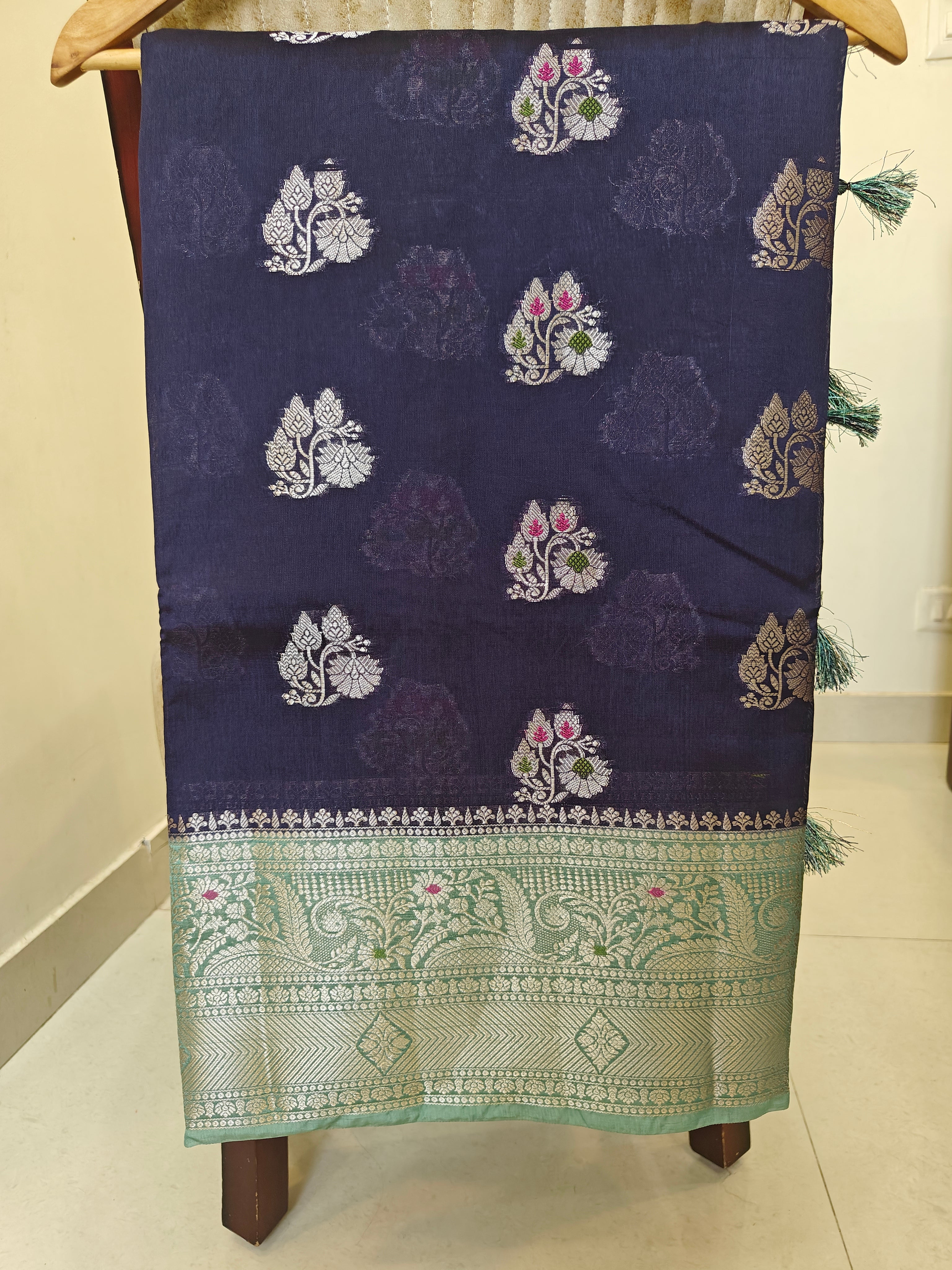 Premium Banarasi Green Mango Sarees