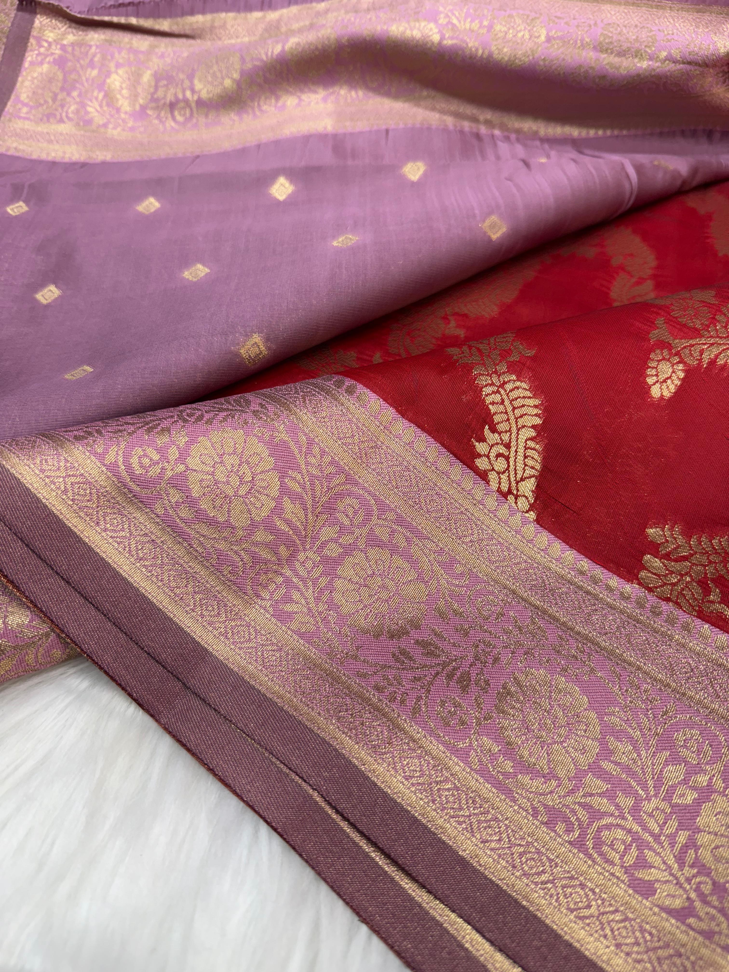Beautiful Soft Foily Silk Sarees in Semi Kanchipattu Style