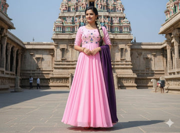 Premium Georgette Gown & Duppata