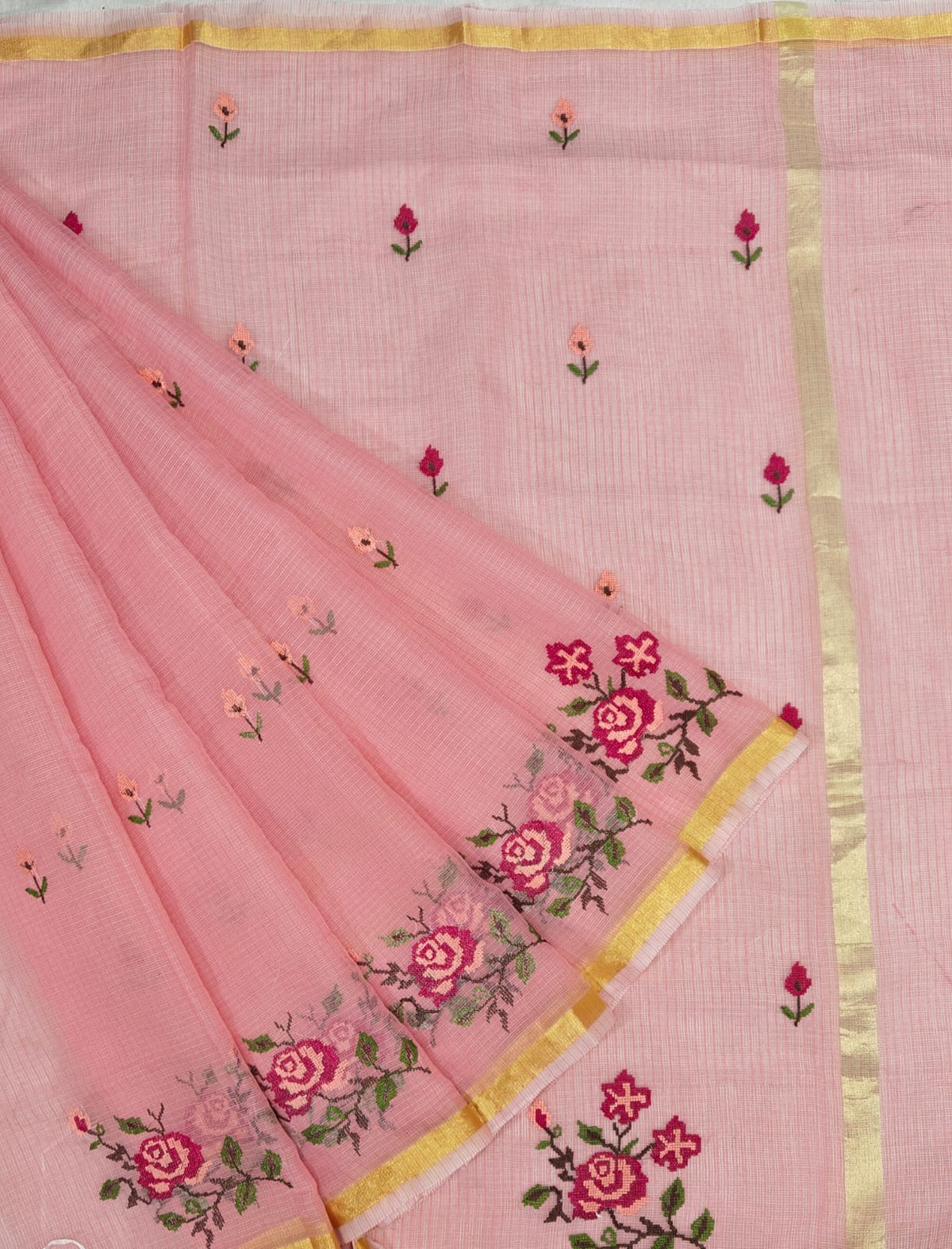 Kota Doriya Petit Point Work Sarees