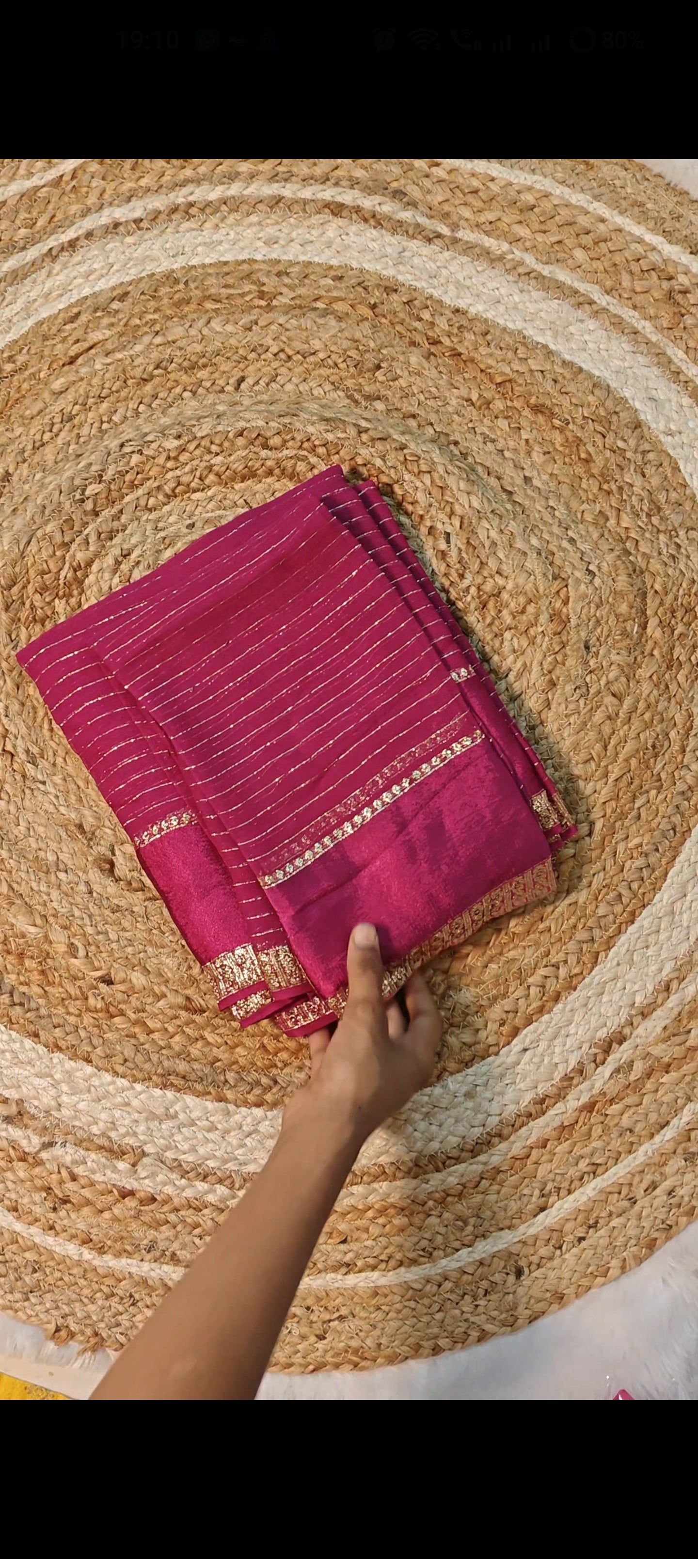 Viscose Georgette Sarees With Running Blouse