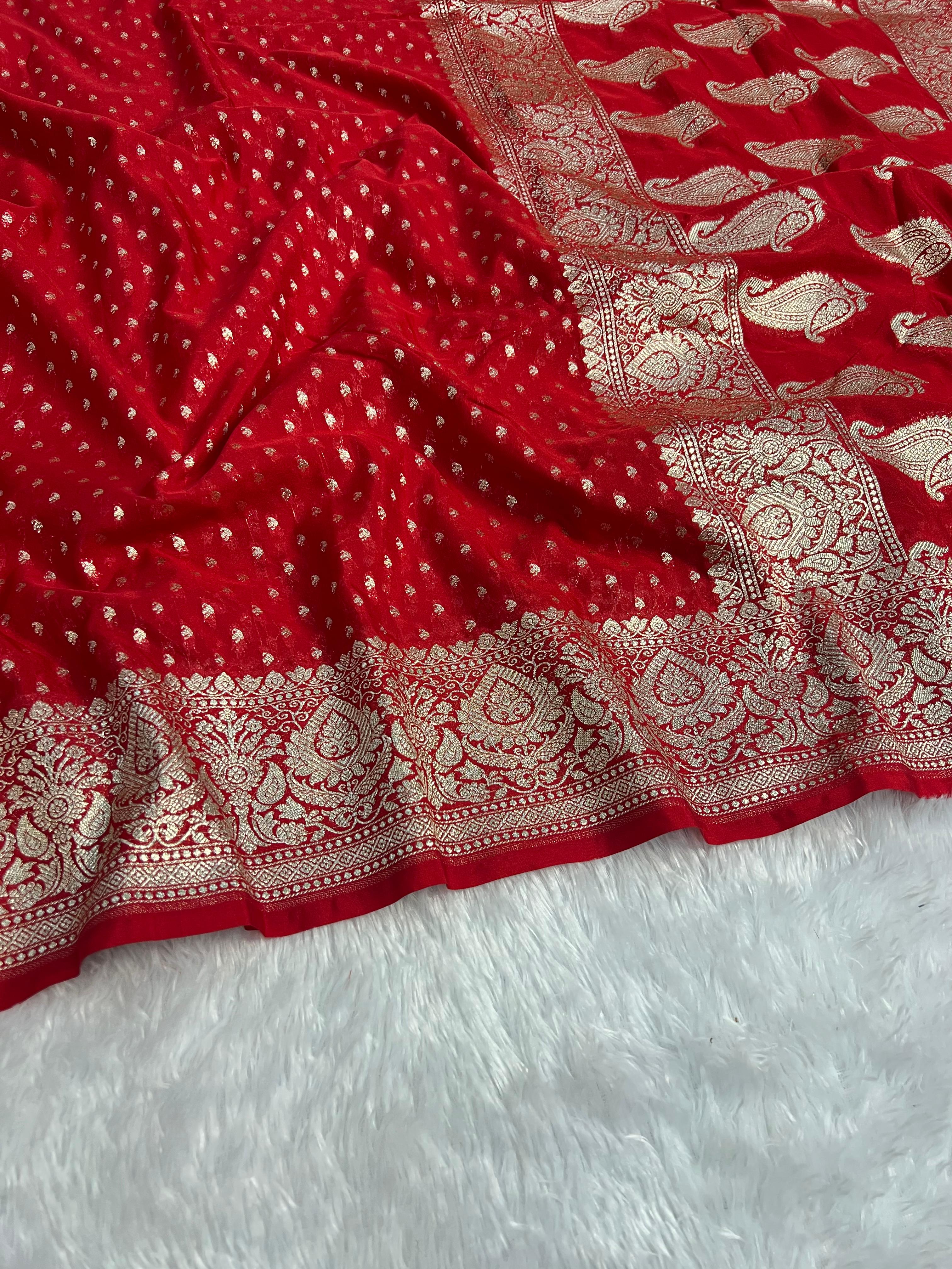Banarasi Handloom Georgette Saree