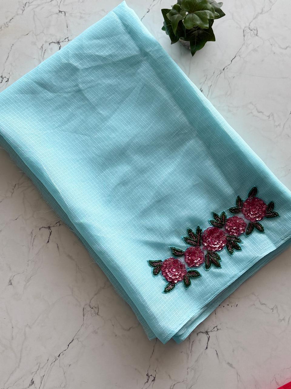 Premium Kota Doriya Sarees with work