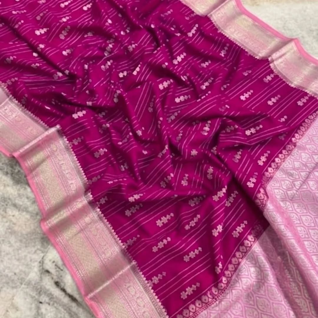 Soft Banarasi Chiniya Silk Sarees