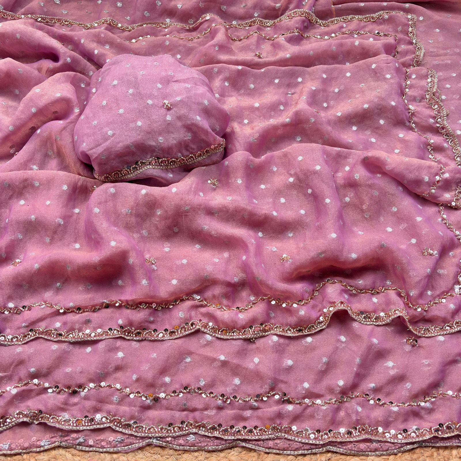 DESIGNER CUT DANA C-PALLU HANDWORK PARTY WERE SAREE
