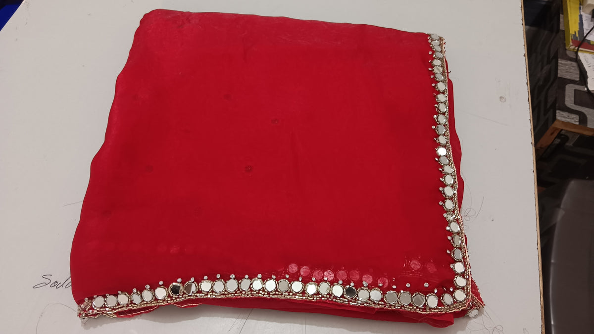 Cocktail Mirror Work Sarees