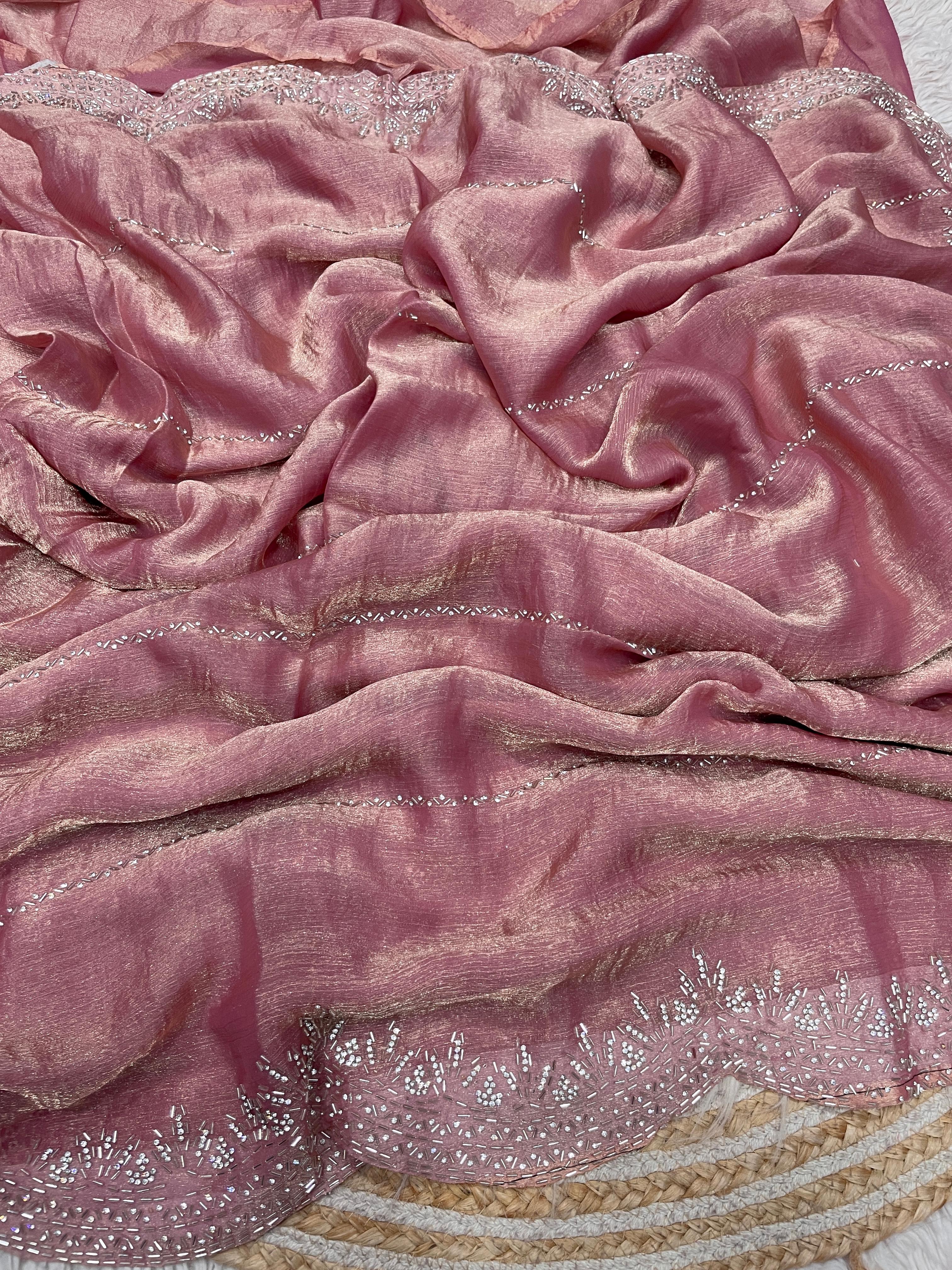Fendy chiffon with Swarovski work