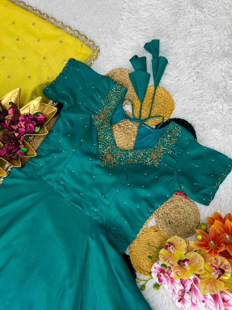 Premium Gown with Maggam Handwork