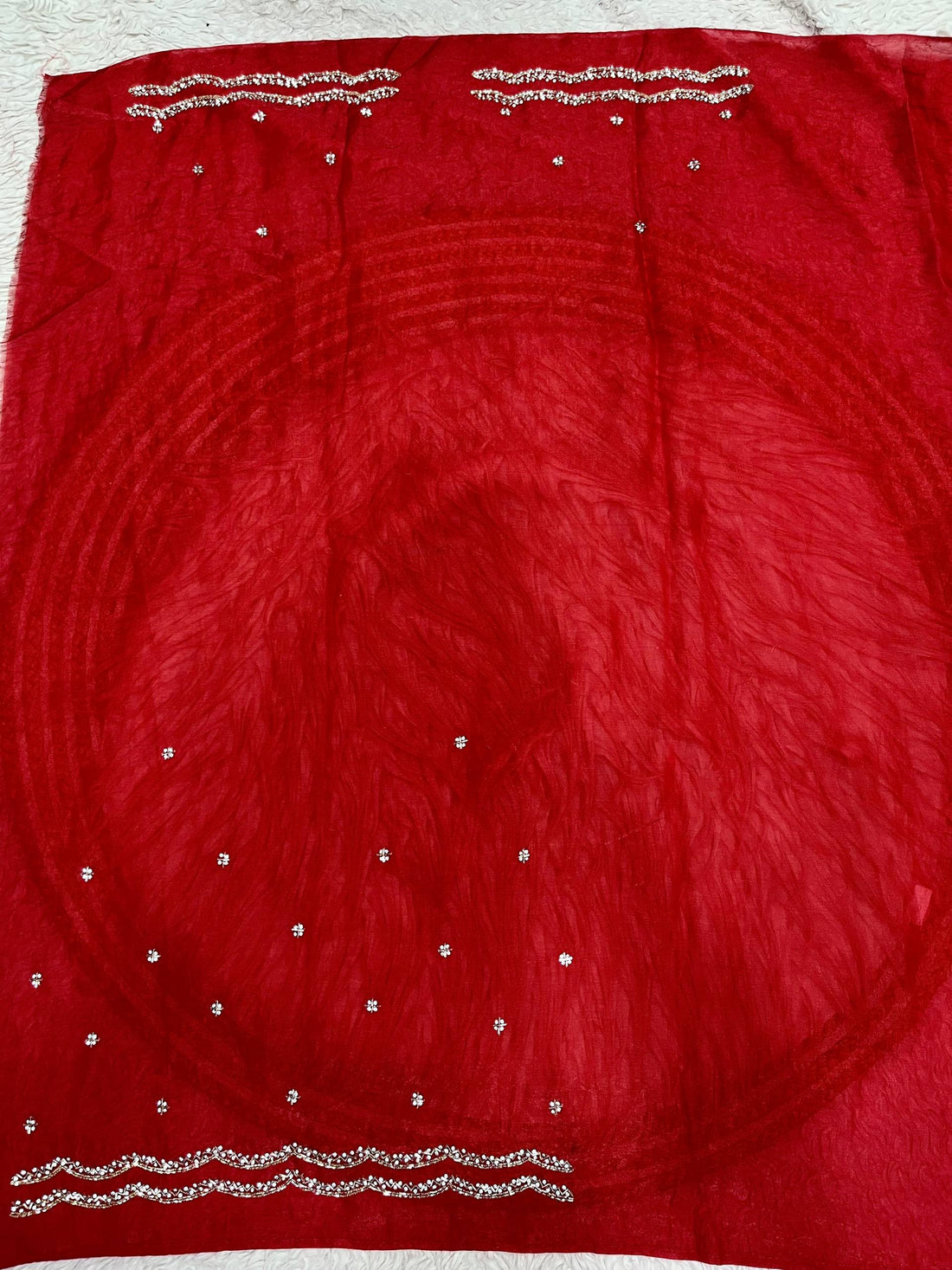 Space Silk Fandy sattin With Beautiful Khatli Cut Dana Handwork Along With Hand Diamond Work