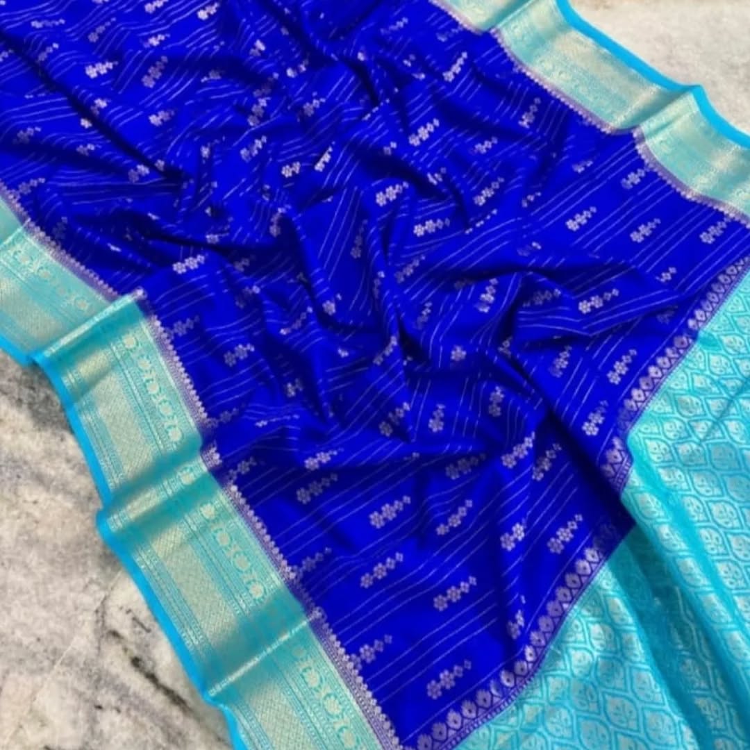 Soft Banarasi Chiniya Silk Sarees