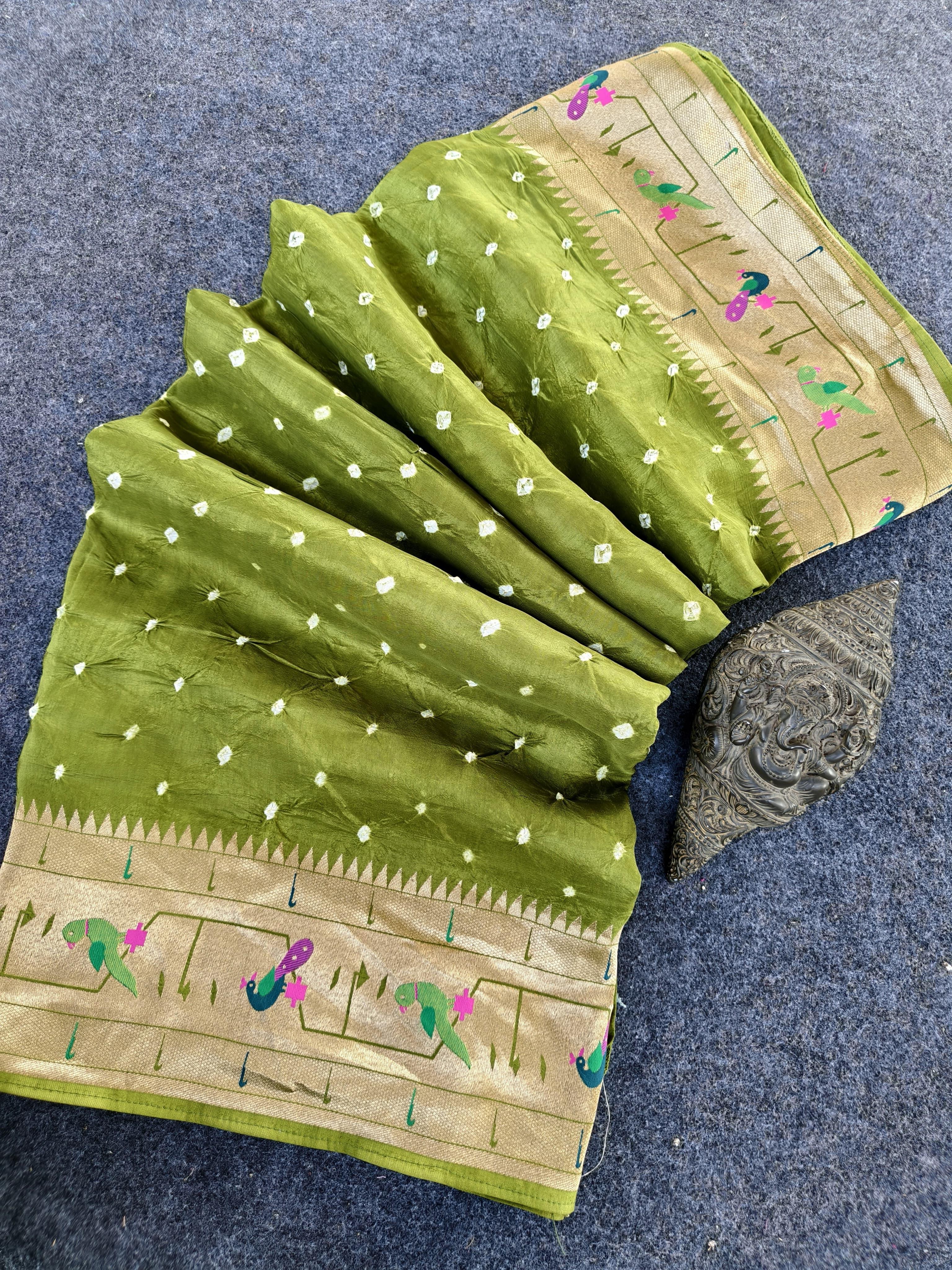 Pure Viscose Bandini with Pythani border