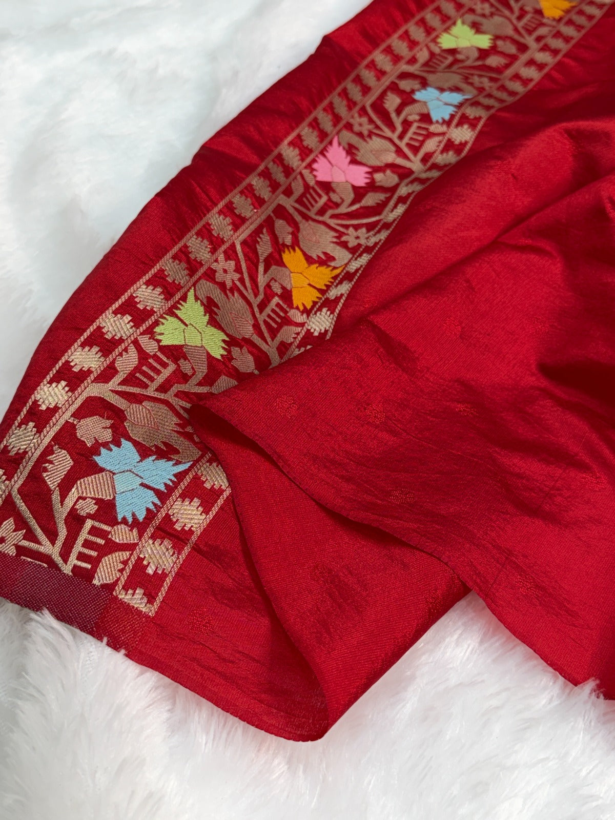 Banarasi silk sarees with jamdani weaving