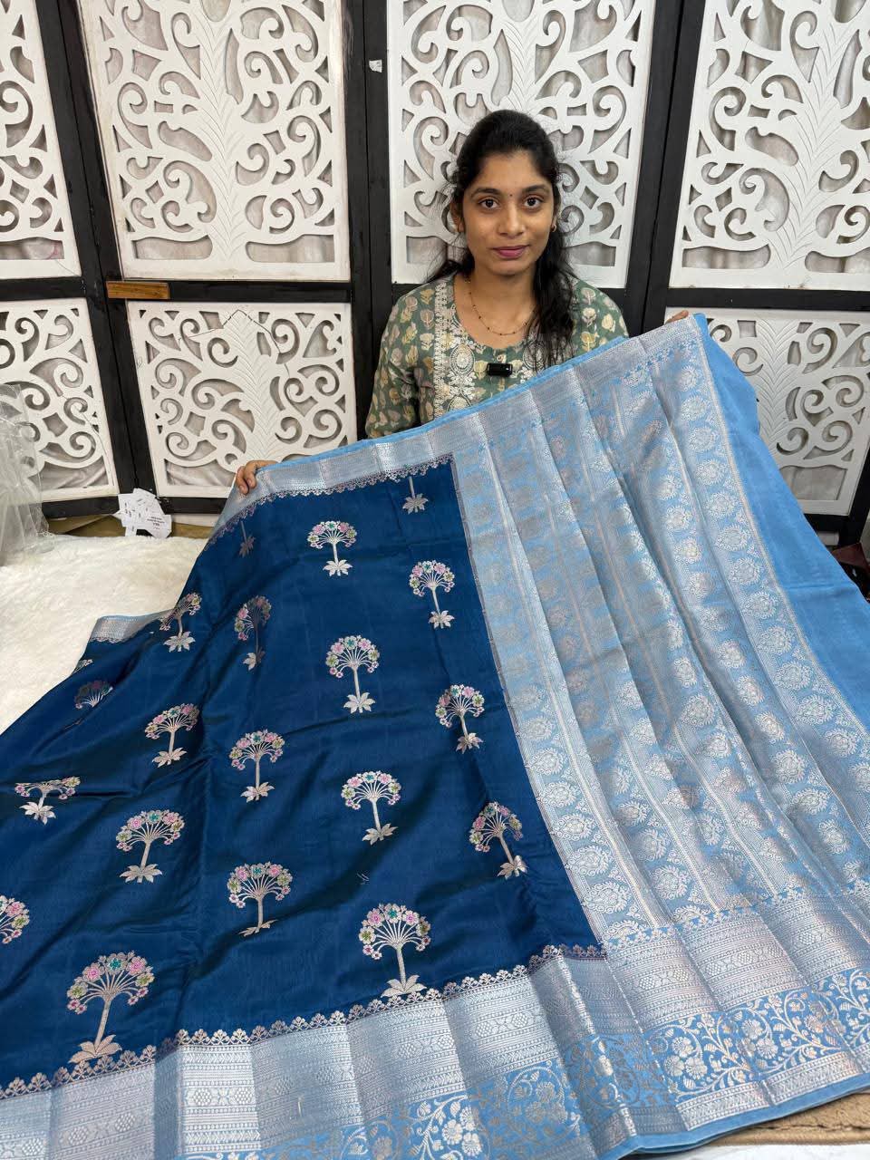 Premium Banarasi Semi Katan Silk Sarees