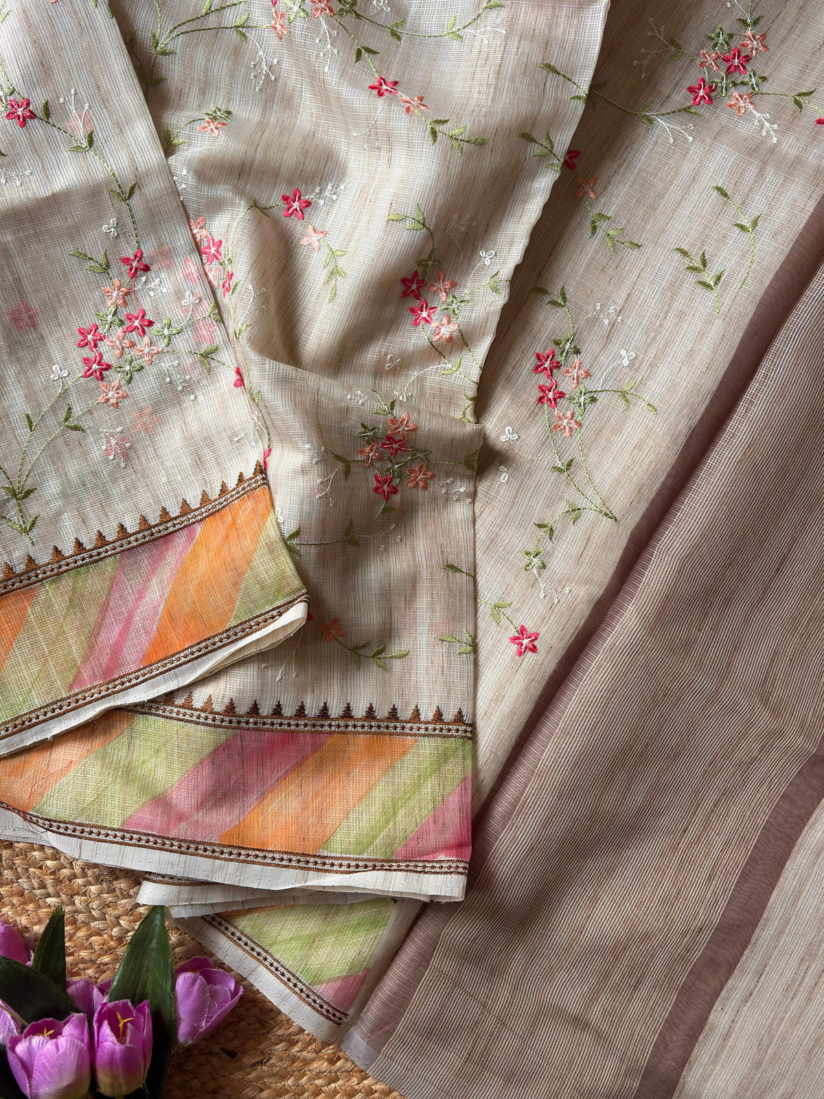 Soft Tusser Bamboo Silk Sarees