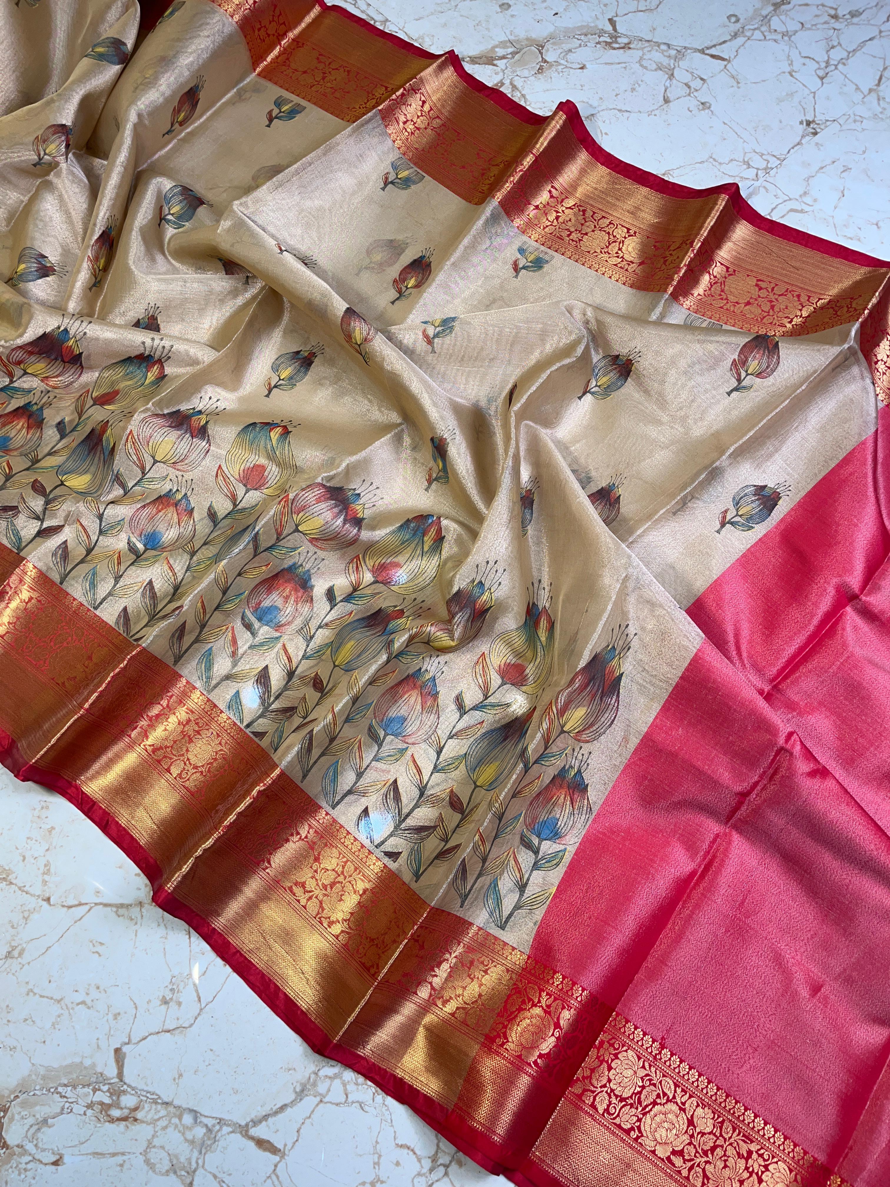Banarasi Kanjivaram Tissue Silk Saree