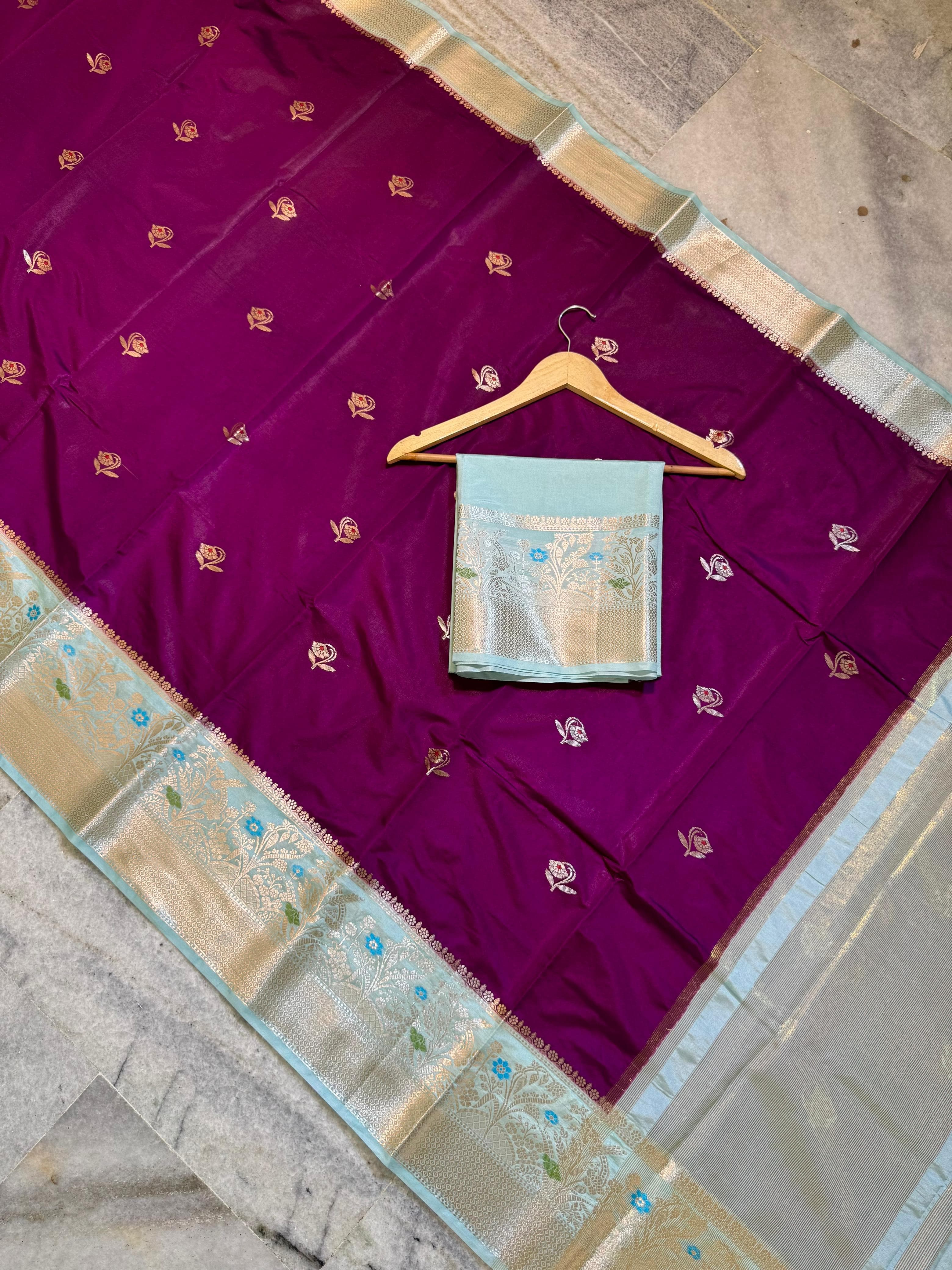 Premium Banarasi Semi Mashru Silk Sarees