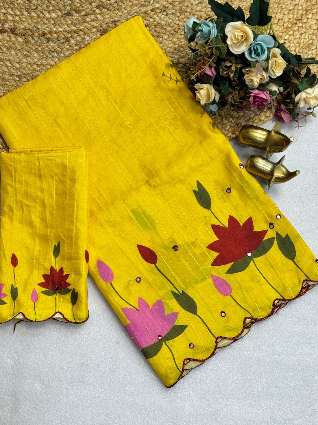 Handloom tusser silk sarees