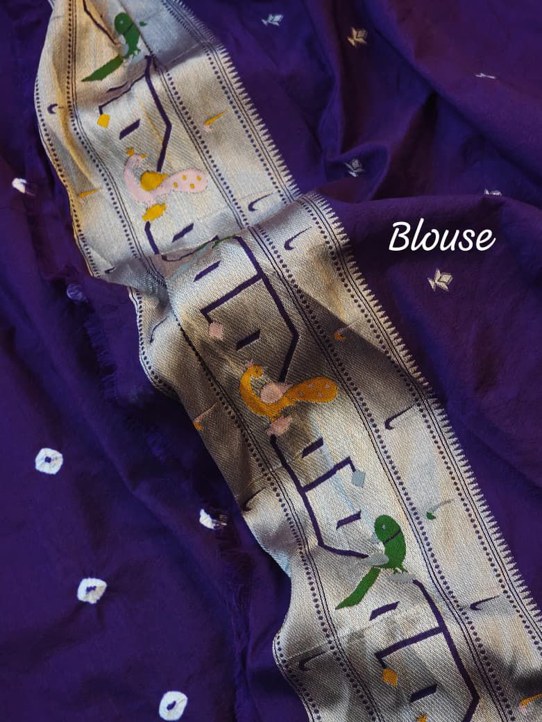 Pure Viscose Tusser Georgette with Pythani Border