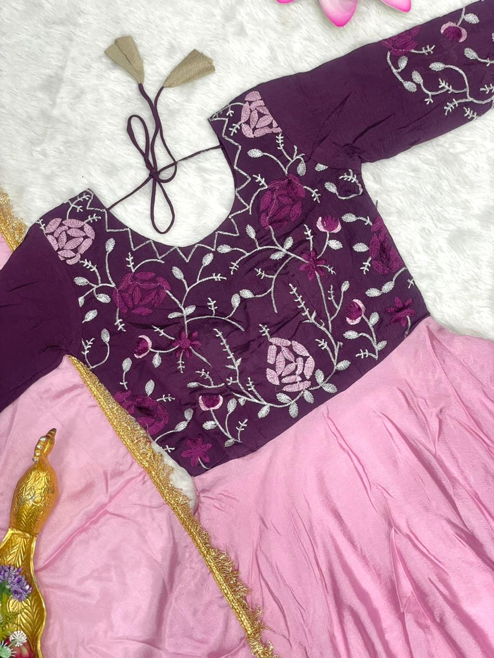 Fully Stitched Chinon Gowns