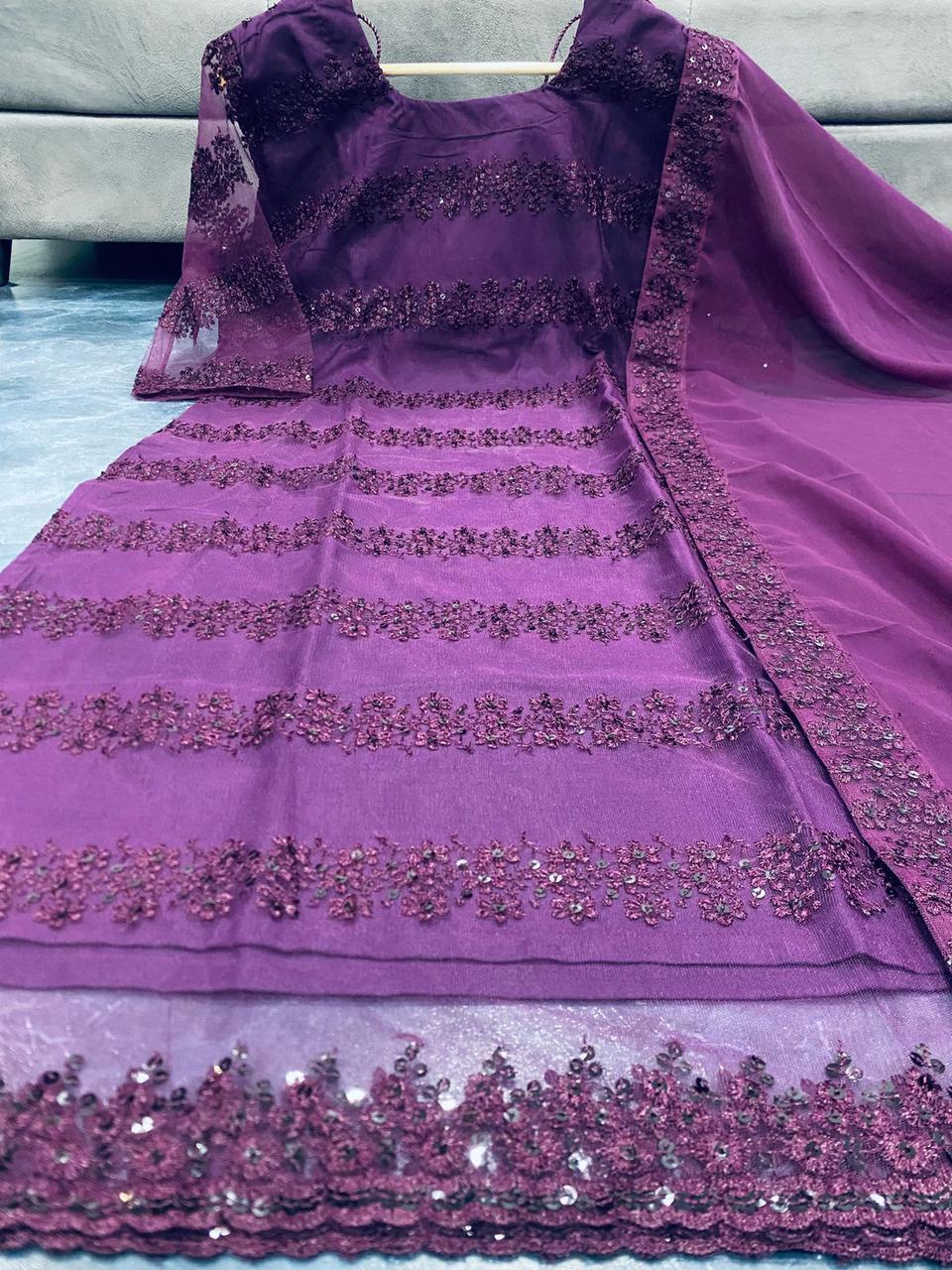 Sequence Work Kurti with Duppata