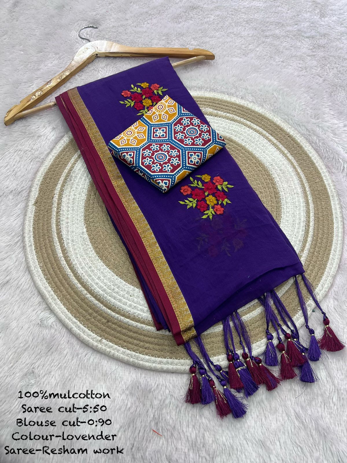 Pure Mul Cotton Sarees with Embroidery