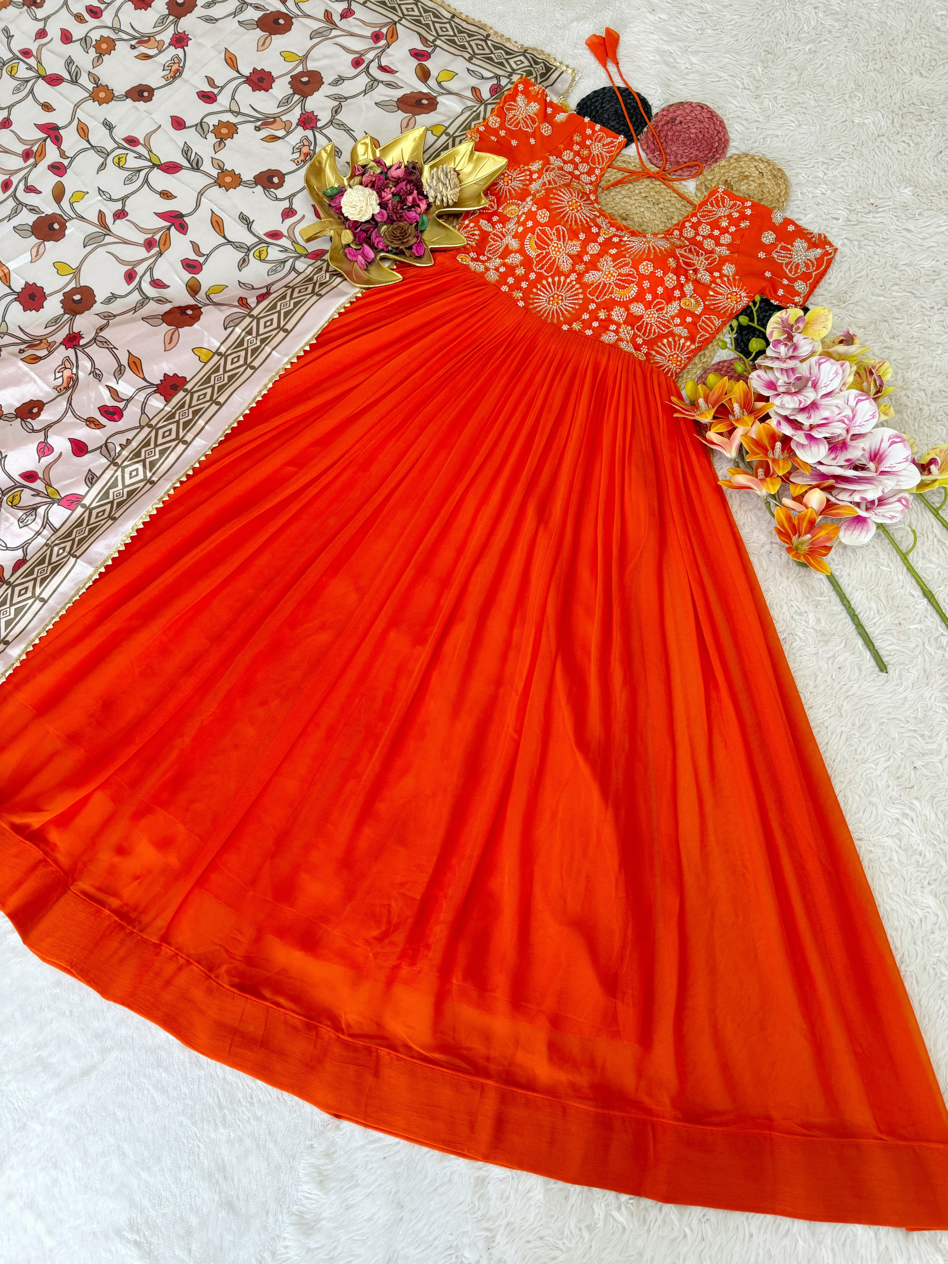 Designer Gown with Duppata