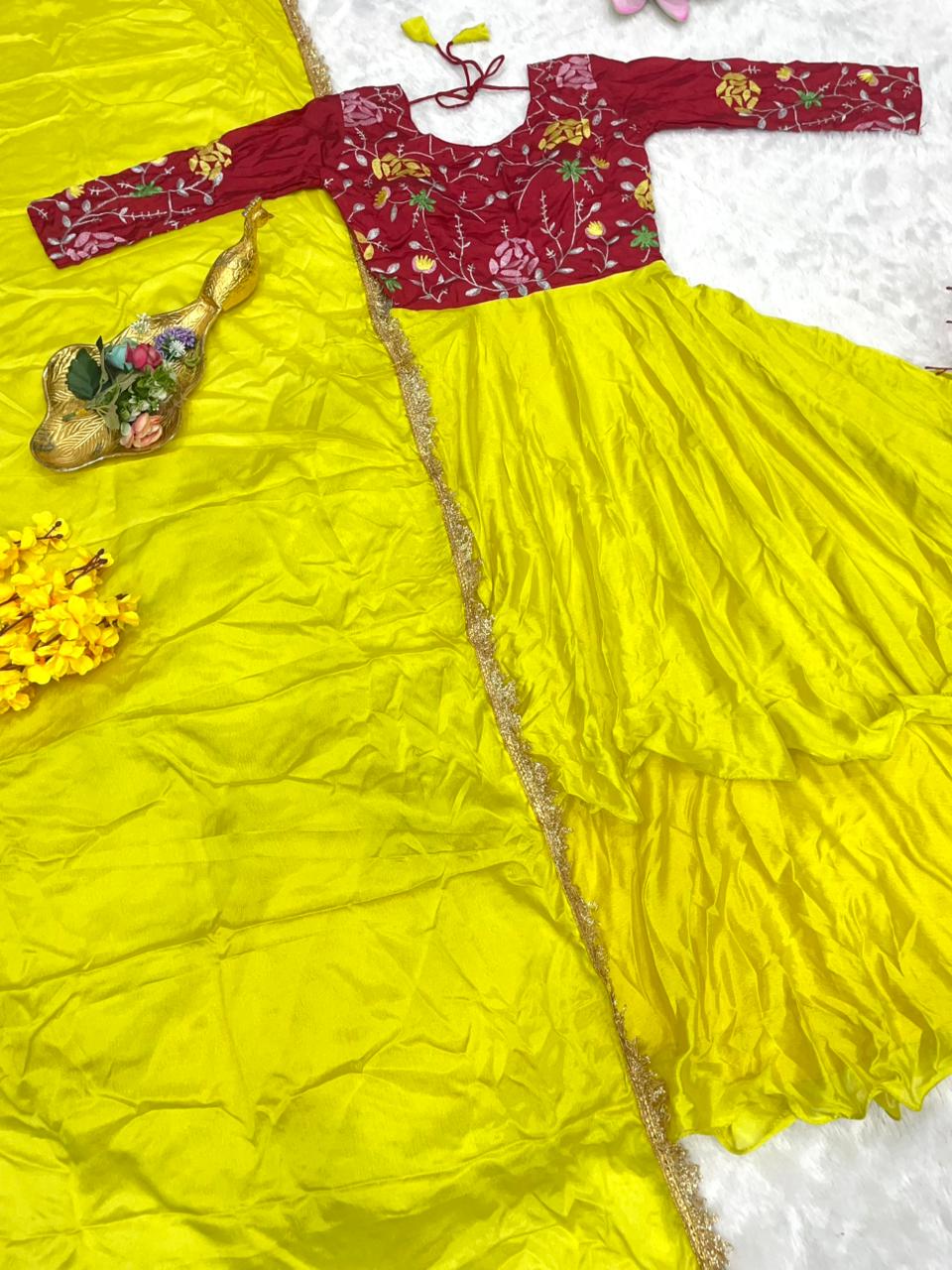 Fully Stitched Chinon Gowns