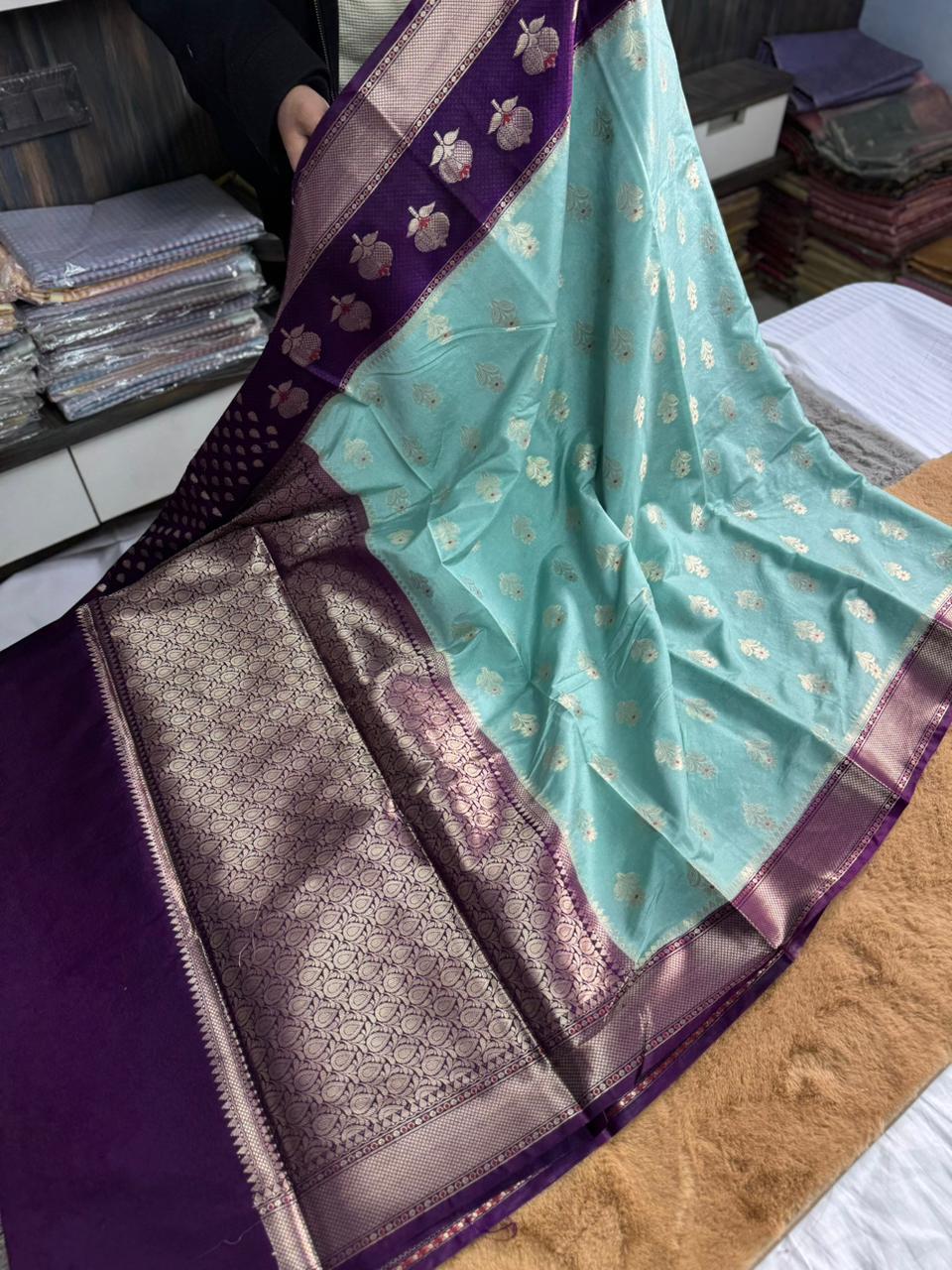 Premium Banarasi Dyble Dupion Soft Silk Sarees