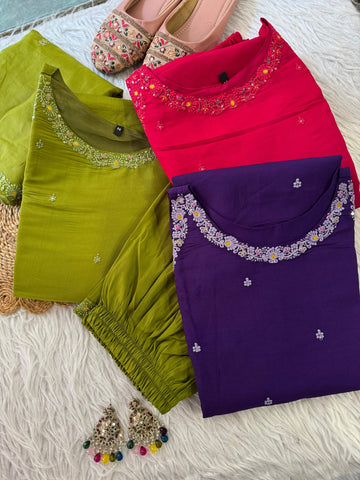 Designer Anarkali Pant & Duppata Set