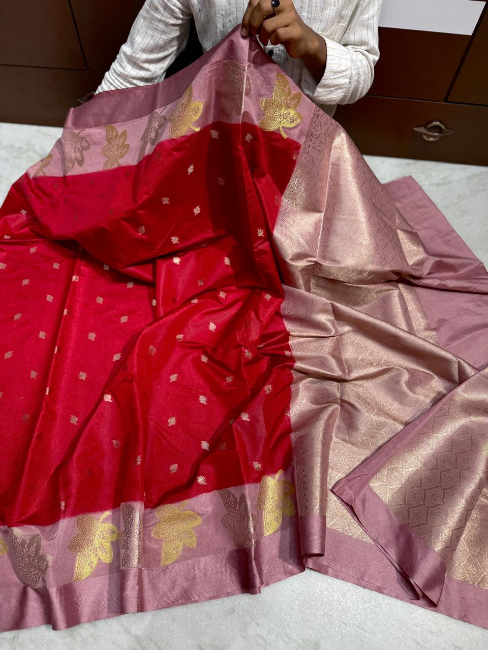 Elegant Banarasi Dyble Soft Silk Sarees
