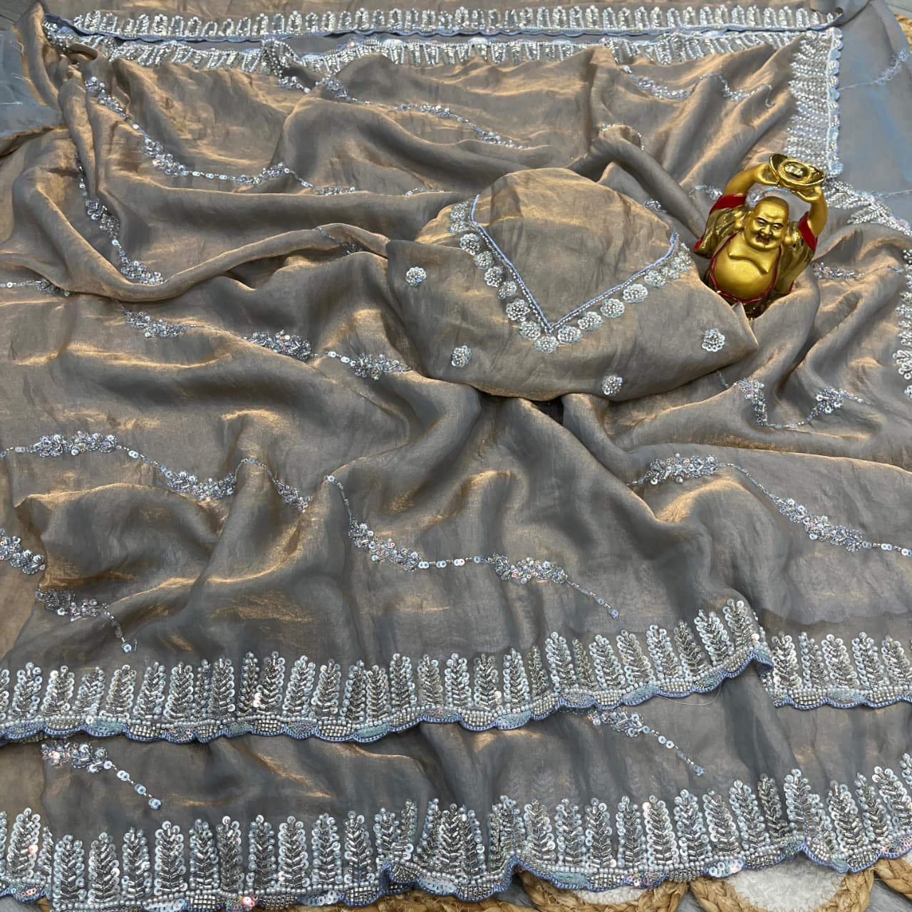 Space Silk with Original Beads Work
