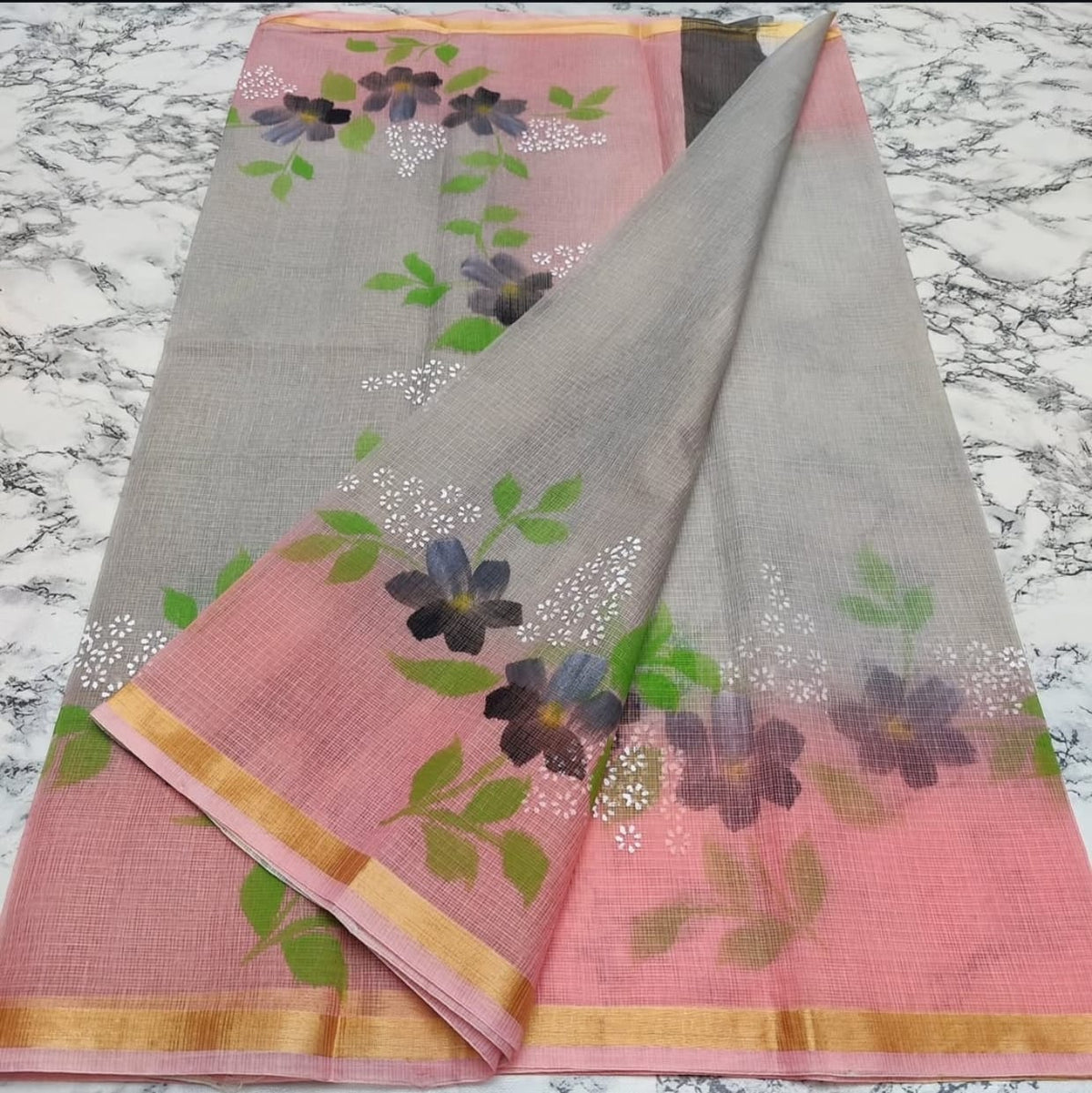 Kota Doriya Brush Paint Sarees