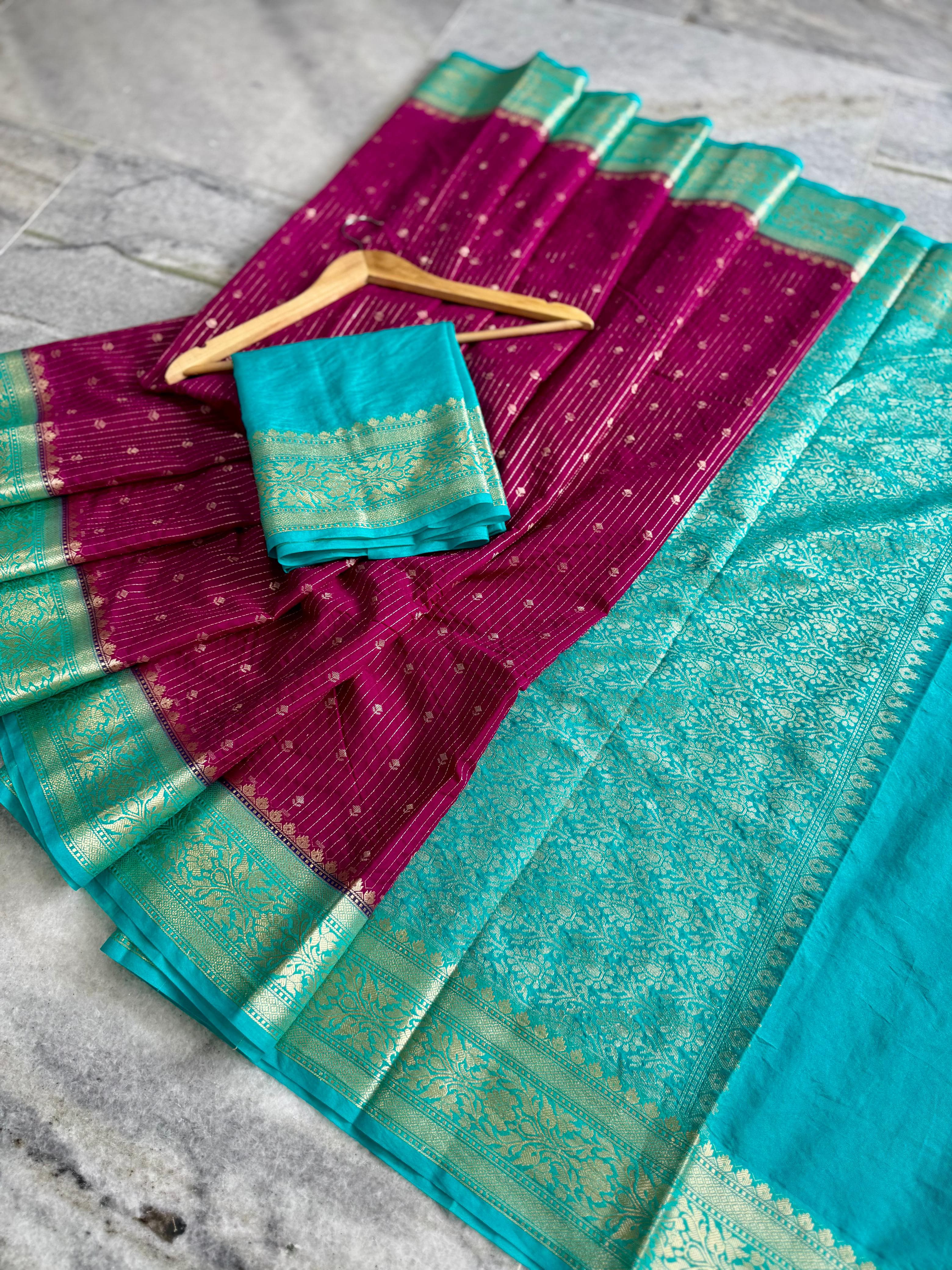 Soft Banarasi Chiniya Silk Saree
