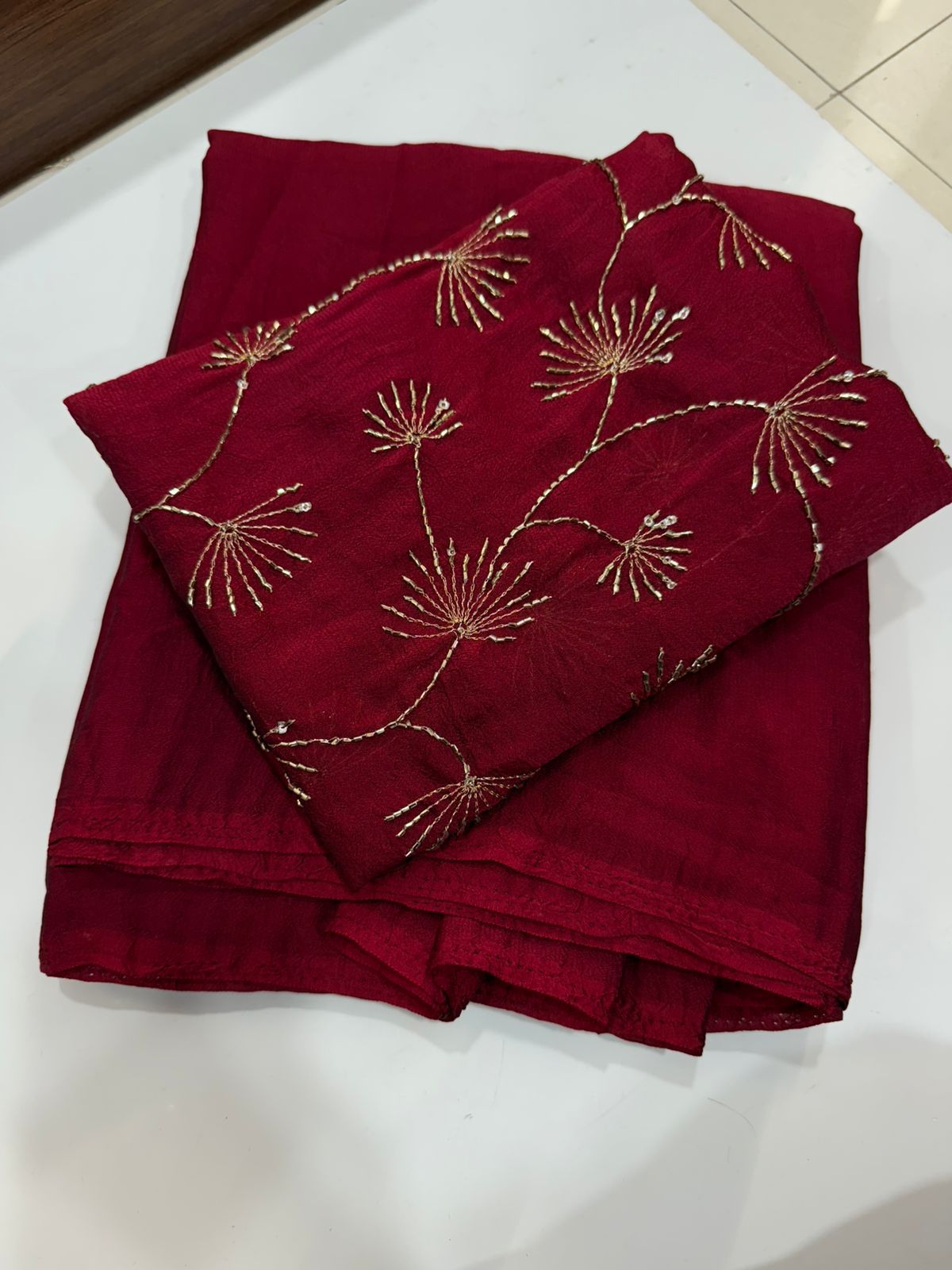 Rangoli Crush Saree with Designer Blouse