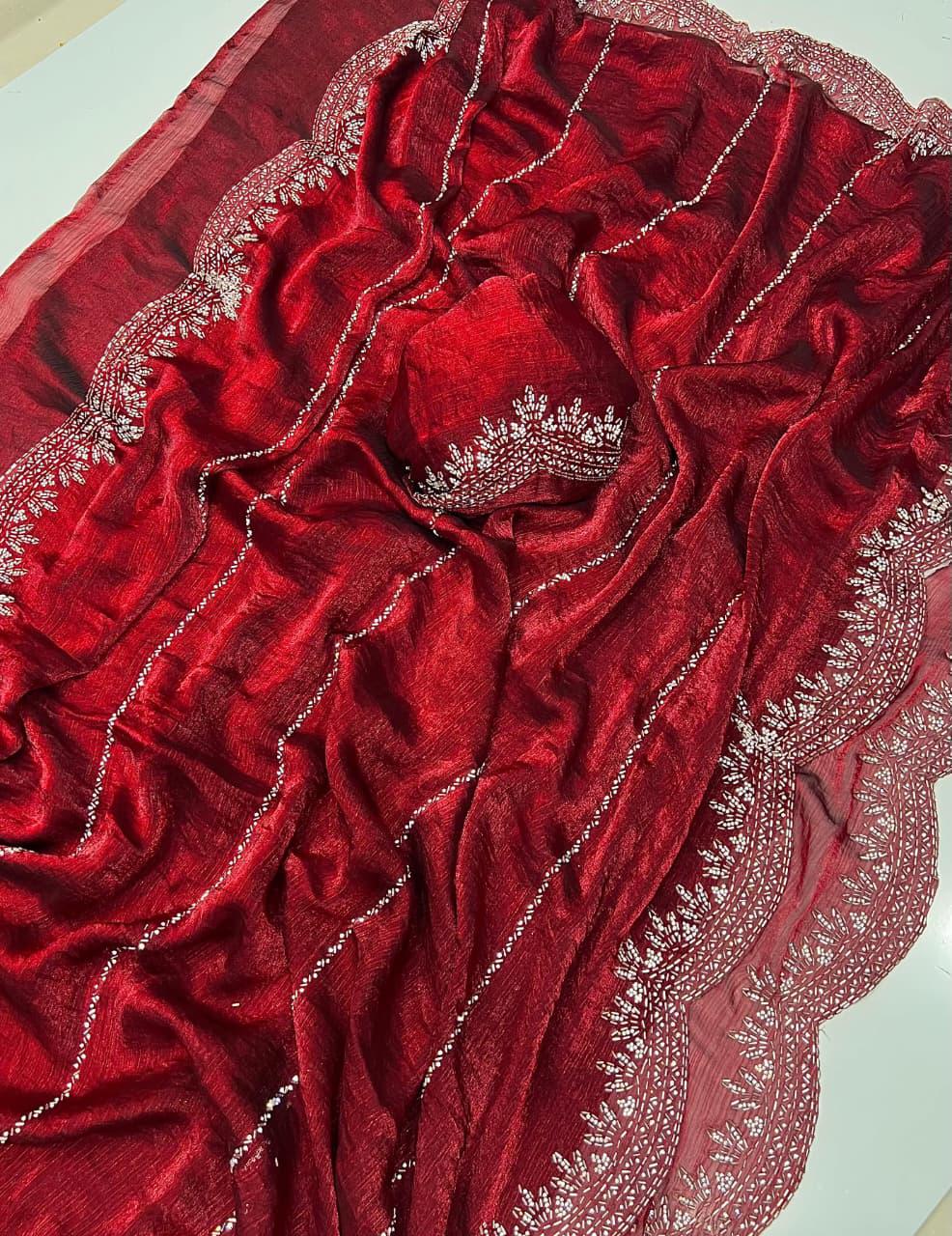 Fendy Chiffon Space Silk Sarees