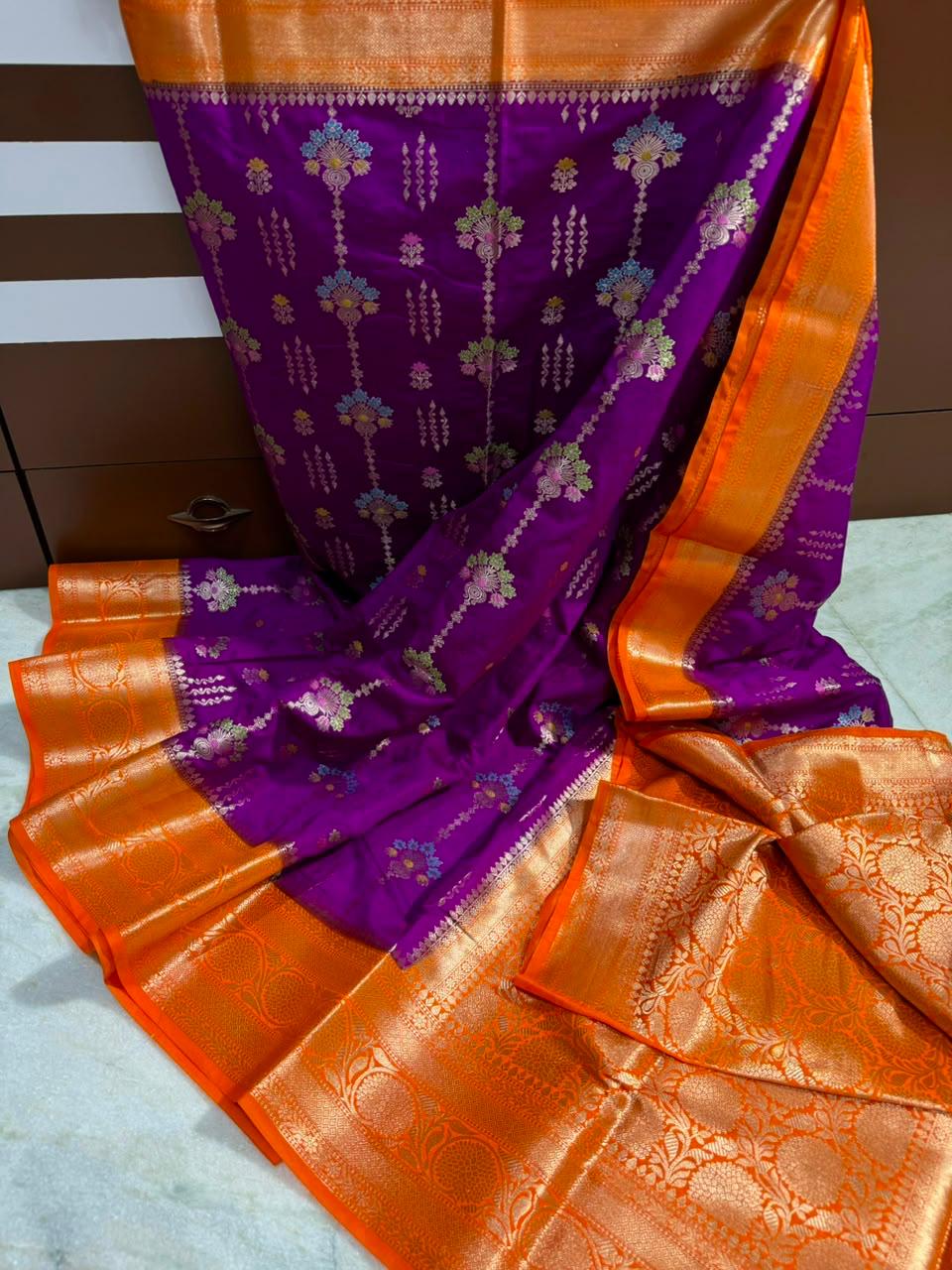 Soft Banarasi Dybl Dupion Soft Silk Sarees