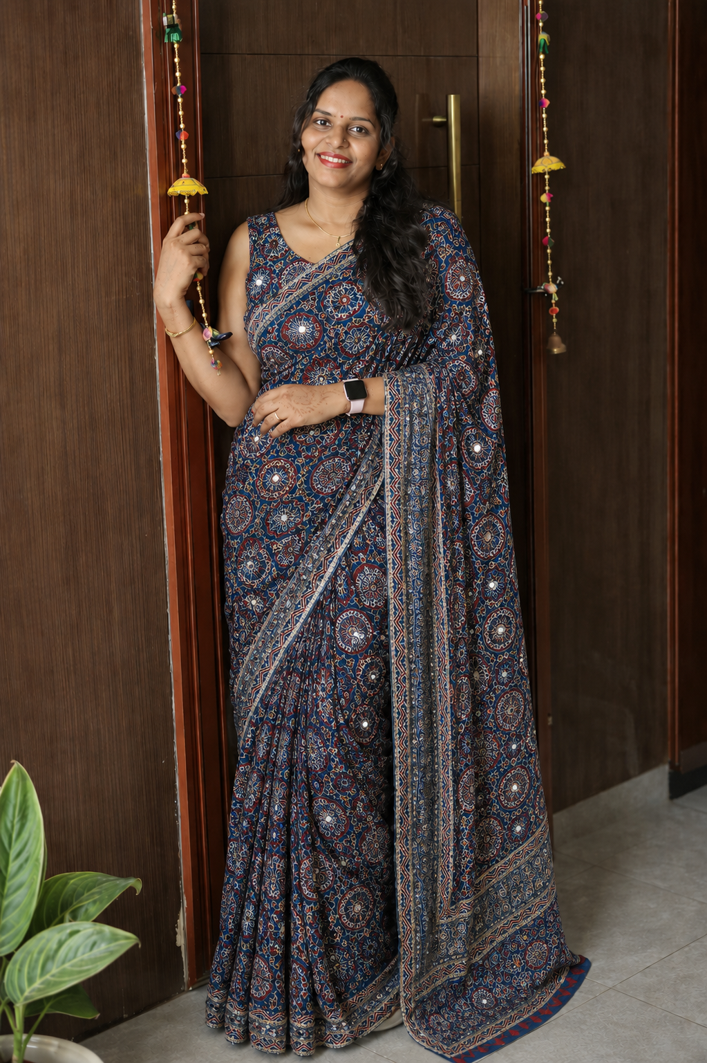 Designer Ajrakh Saree